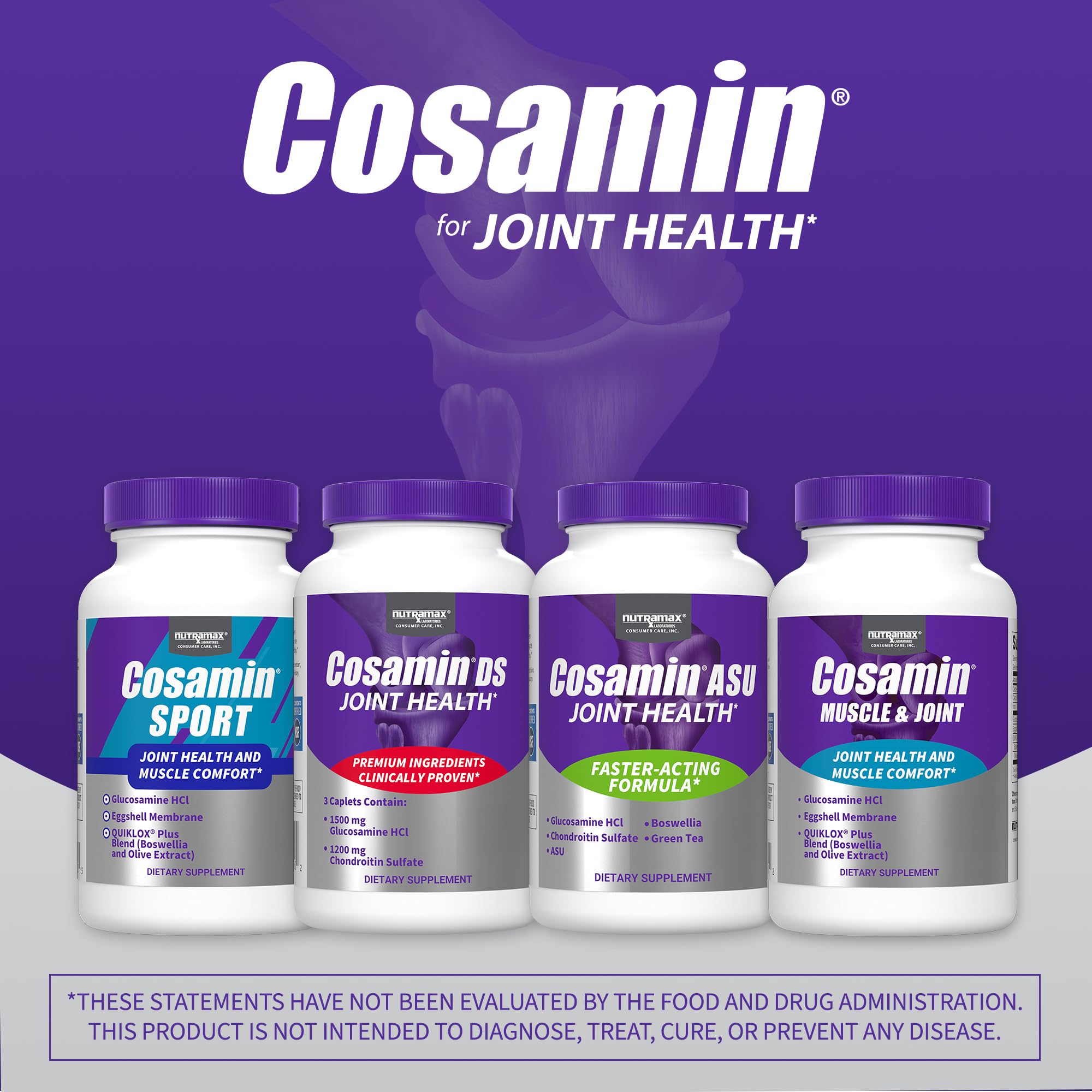 Cosamin Nutramax Muscle & Joint, Works to Decrease Cartilage Breakdown, Joint Health Supplement, Adult Men and Women Joint Health, 74 Capsules Cosamin uk supplements