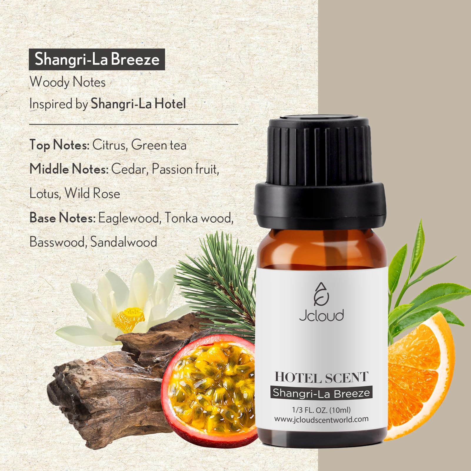 JCLOUD Shangri-La Breeze Essential Oil Inspired by Shangri-La Hotel | Hotel Collection - Pure Aromatherapy JCLOUD uk supplements