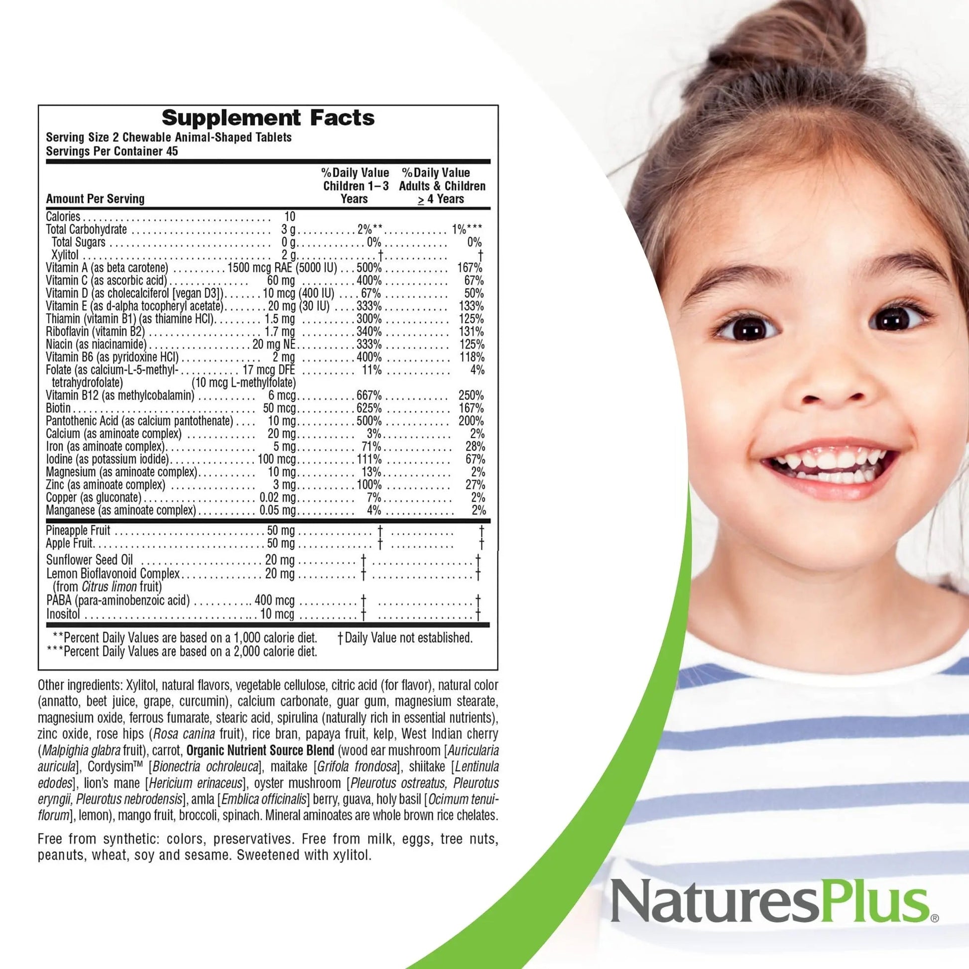 NaturesPlus Animal Parade Sugar-Free Children's Multivitamin - Assorted Cherry, Grape & Orange Flavors - Pack of 2 NaturesPlus uk supplements