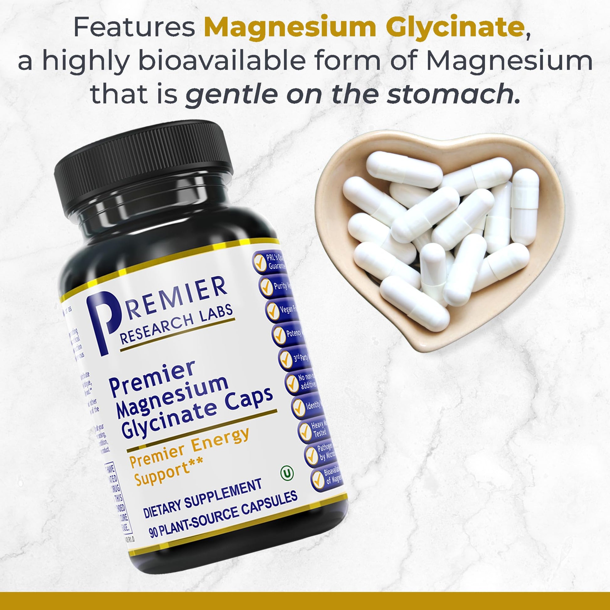 Premier Research Labs Magnesium Glycinate, Max BN-D, & AdrenaVen Supplement Bundle - Pure Magnesium, Liquid Vitamin B Complex for Liver & Brain Health, Adrenal Support for Women & Men - Pack of 3 Premier Research Labs uk supplements