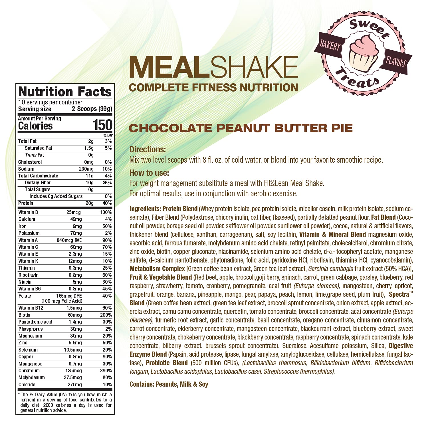 Fit & Lean Meal Shake Meal Replacement with Protein, Fiber, Probiotics and Organic Fruits Fit & Lean uk supplements