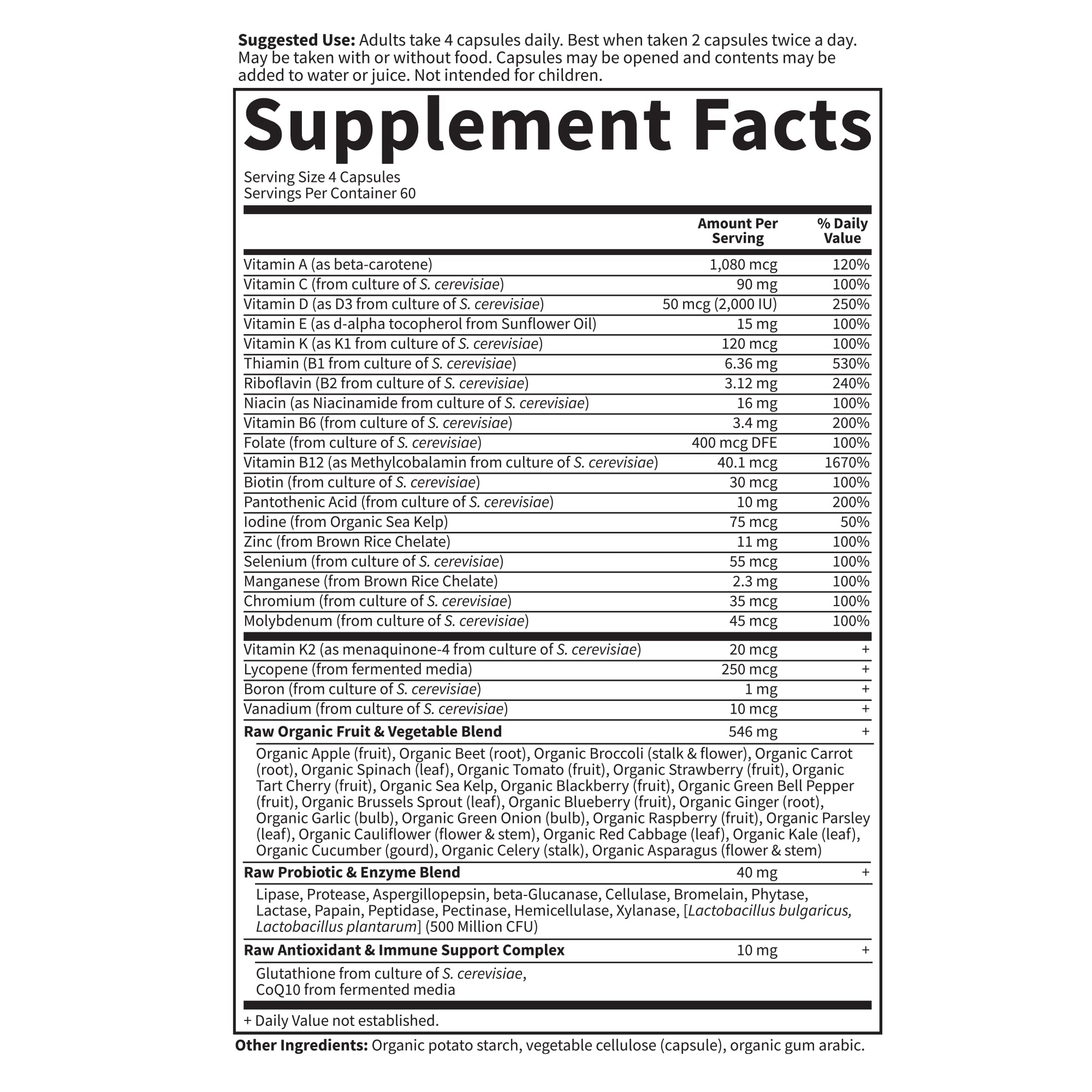 Garden of Life Multivitamin for Men - Vitamin Code 50 & Wiser Men's Raw Whole Food Vitamin Supplement with Probiotics Garden of Life uk supplements