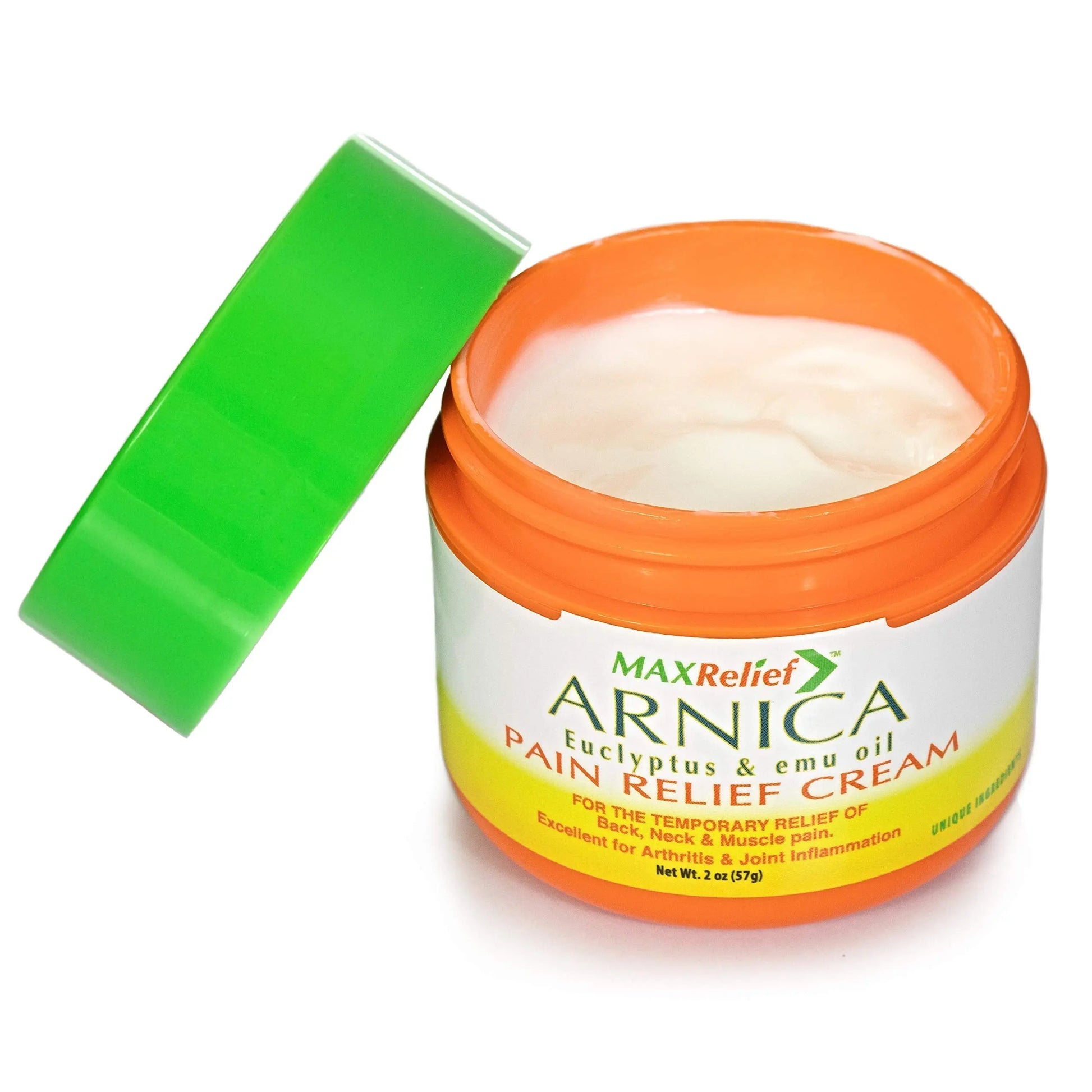 MaxRelief Arnica Montana Pain Cream - Advanced Formula for Deep Relief - Soothe Knee, Joint & Muscle Pain - Reduce Swelling, Joint Inflammation Fibromyalgia & Plantar Fasciitis Relief - Emu Oil 2oz MaxRelief uk supplements