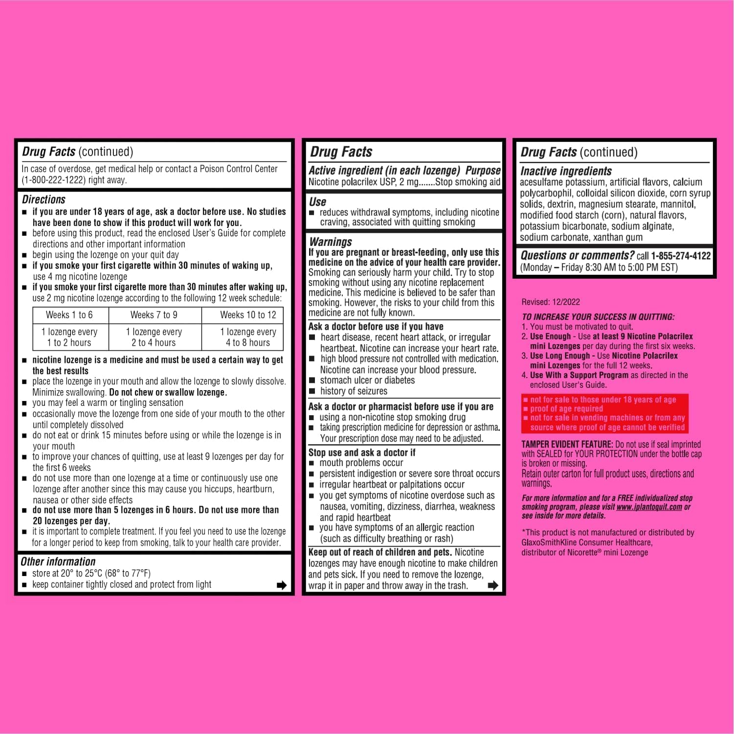 Blip NRT Nicotine Lozenge Mini's - 2mg Mint Flavor (27 Count) - Help Quit Smoking Aid, Reduce Cravings - Nicotine Replacement Blip uk supplements