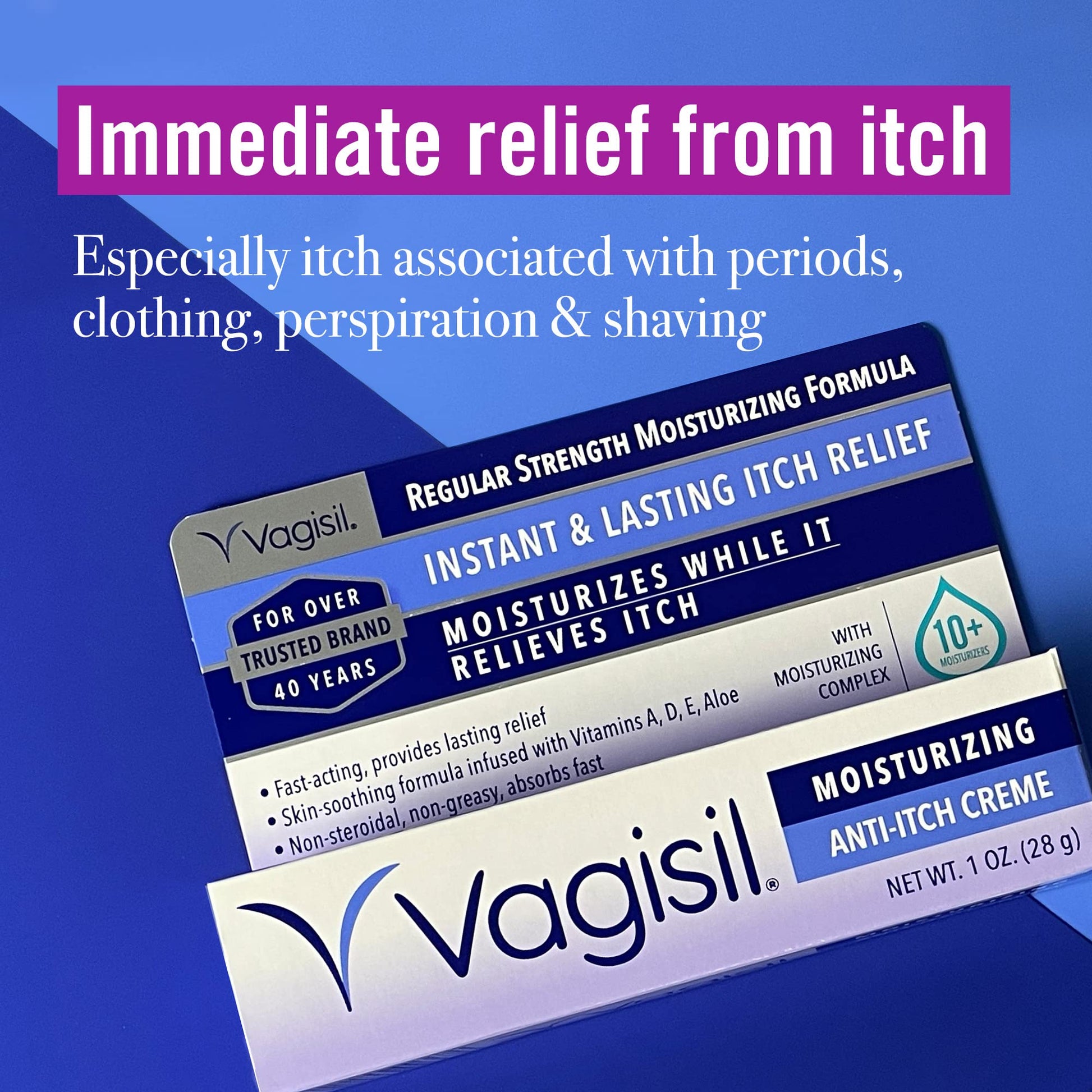 Vagisil Regular Strength Anti-Itch Feminine Cream for Women, Gynecologist Tested Vagisil uk supplements