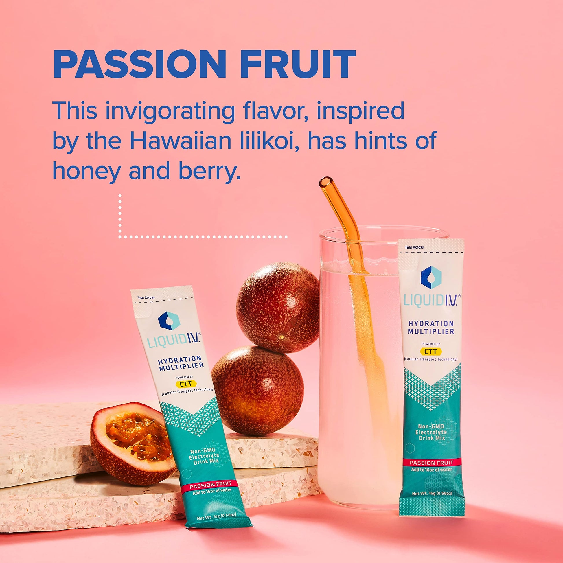 Liquid I.V. Hydration Multiplier - Passion Fruit - Hydration Powder Packets | Electrolyte Liquid I.V. uk supplements