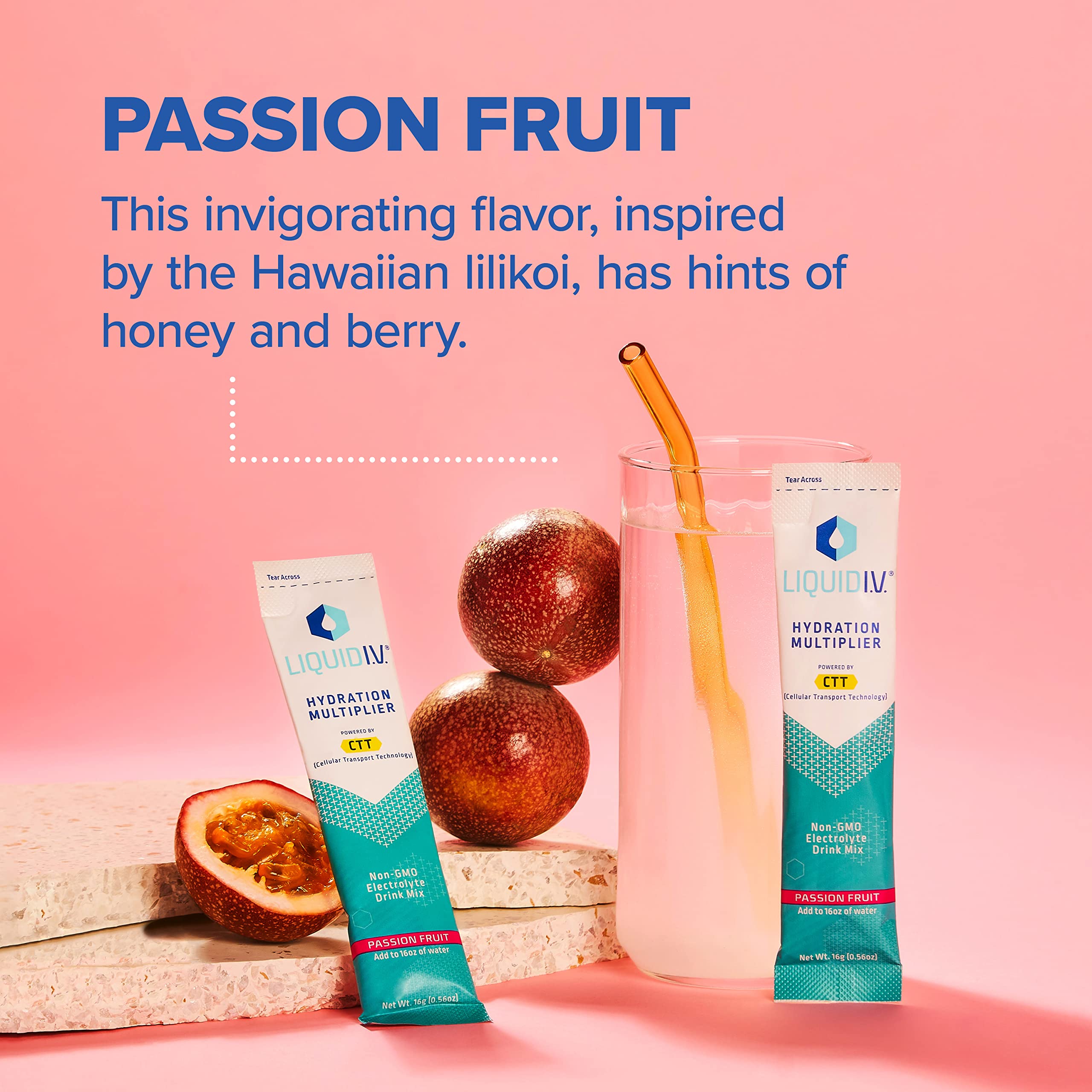 Liquid I.V. Hydration Multiplier - Passion Fruit - Hydration Powder Packets | Electrolyte Liquid I.V. uk supplements