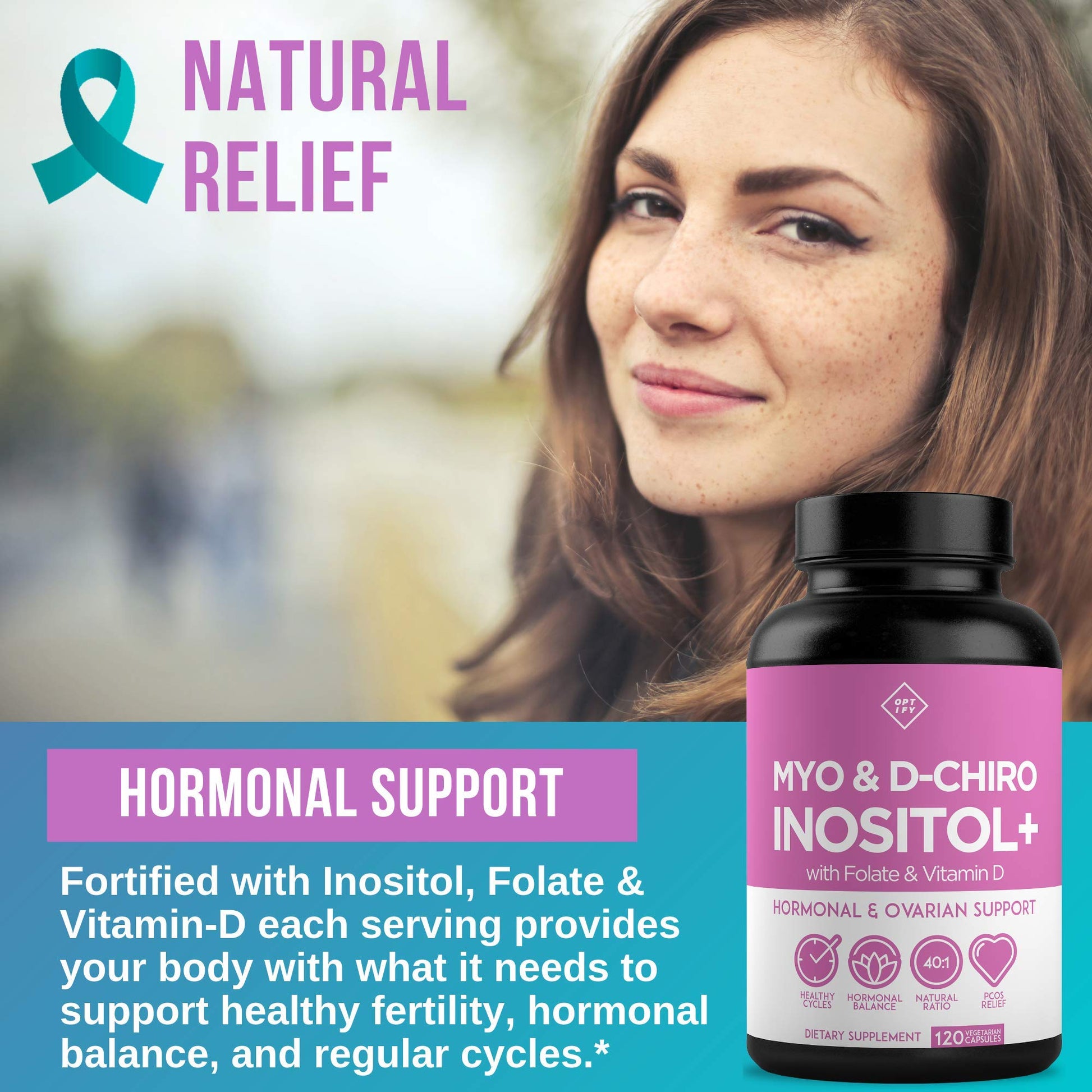 Premium Inositol Supplement Bundle - Myo-Inositol and D-Chiro Inositol Plus Folate Optify uk supplements