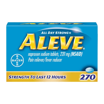 Aleve Caplets, Naproxen Sodium 220 mg (NSAID), Pain Reliever/Fever Reducer, #1 Orthopedic Surgeon Recommended, 270 Count Aleve uk supplements