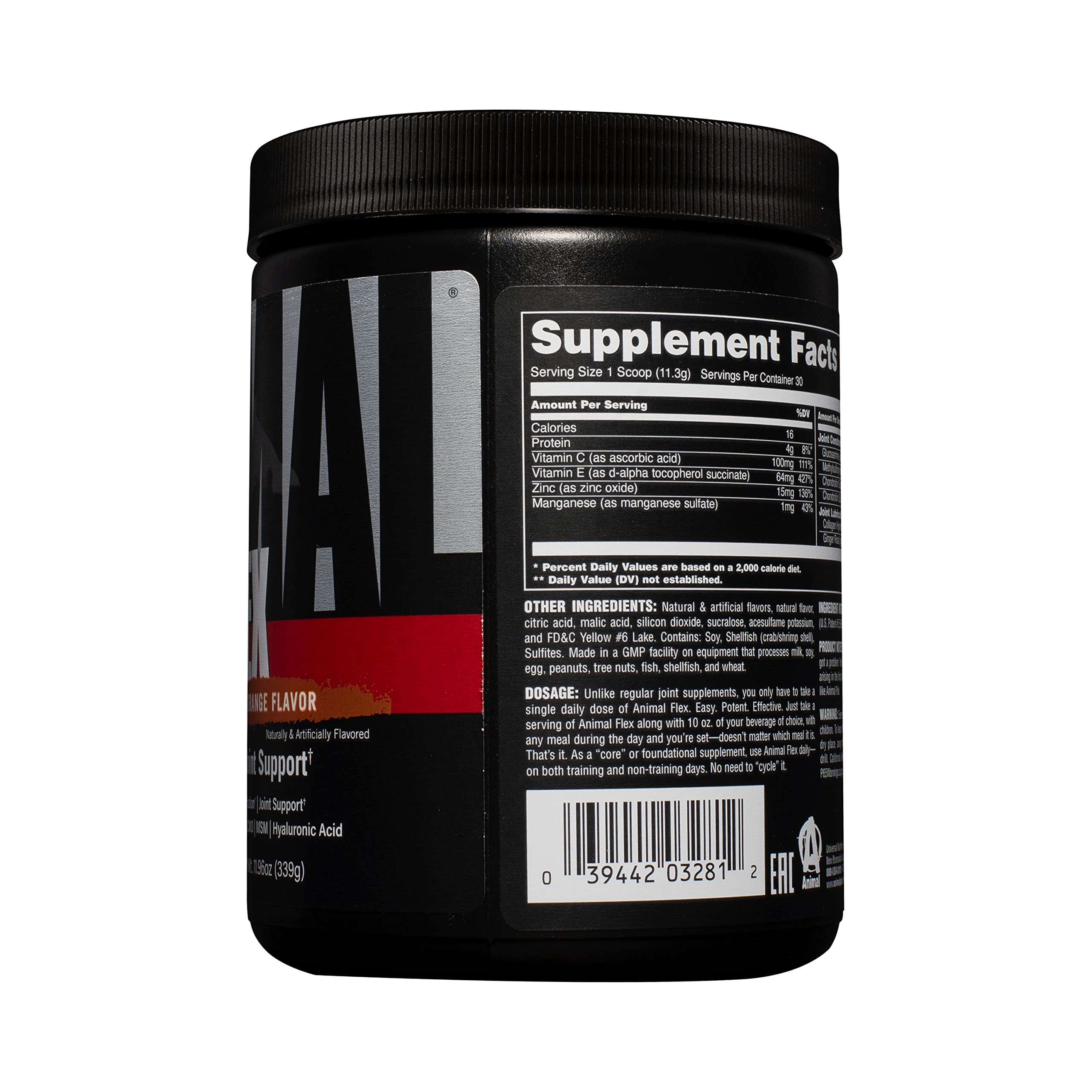 Animal Flex All-in-one Complete Joint Supplement, Turmeric Root Curcumin, Collagen Animal uk supplements