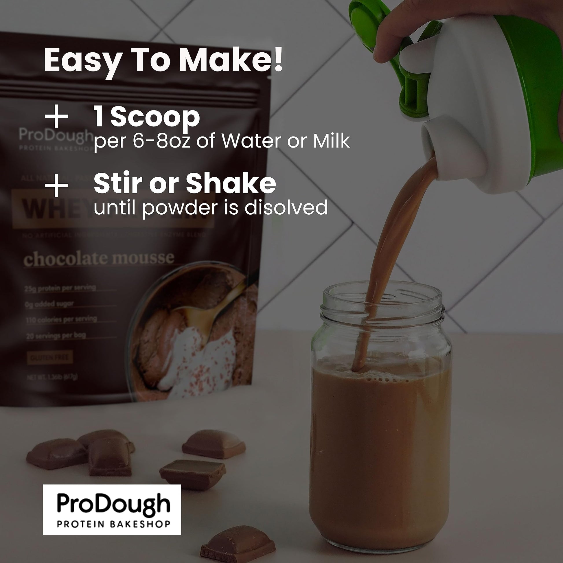 ProDough Gourmet Whey Isolate Hydrolized Protein Powder for Shake Mix- Easy Digest ProDough Protein Bakeshop uk supplements