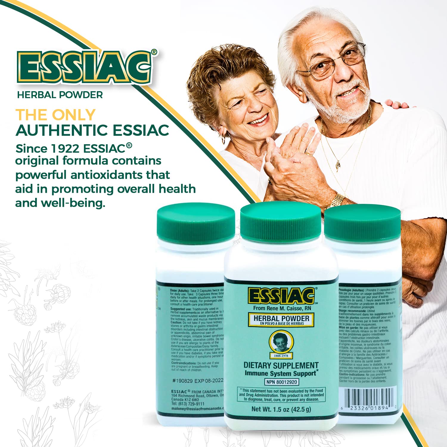 Essiac PowderESSIAC Original Herbal Tea Powder – 1.5 oz Bottle | Powerful Antioxidant Blend to Help Promote Overall Health & Well-Being | Original Formula from 1922 (1) Essiac uk supplements
