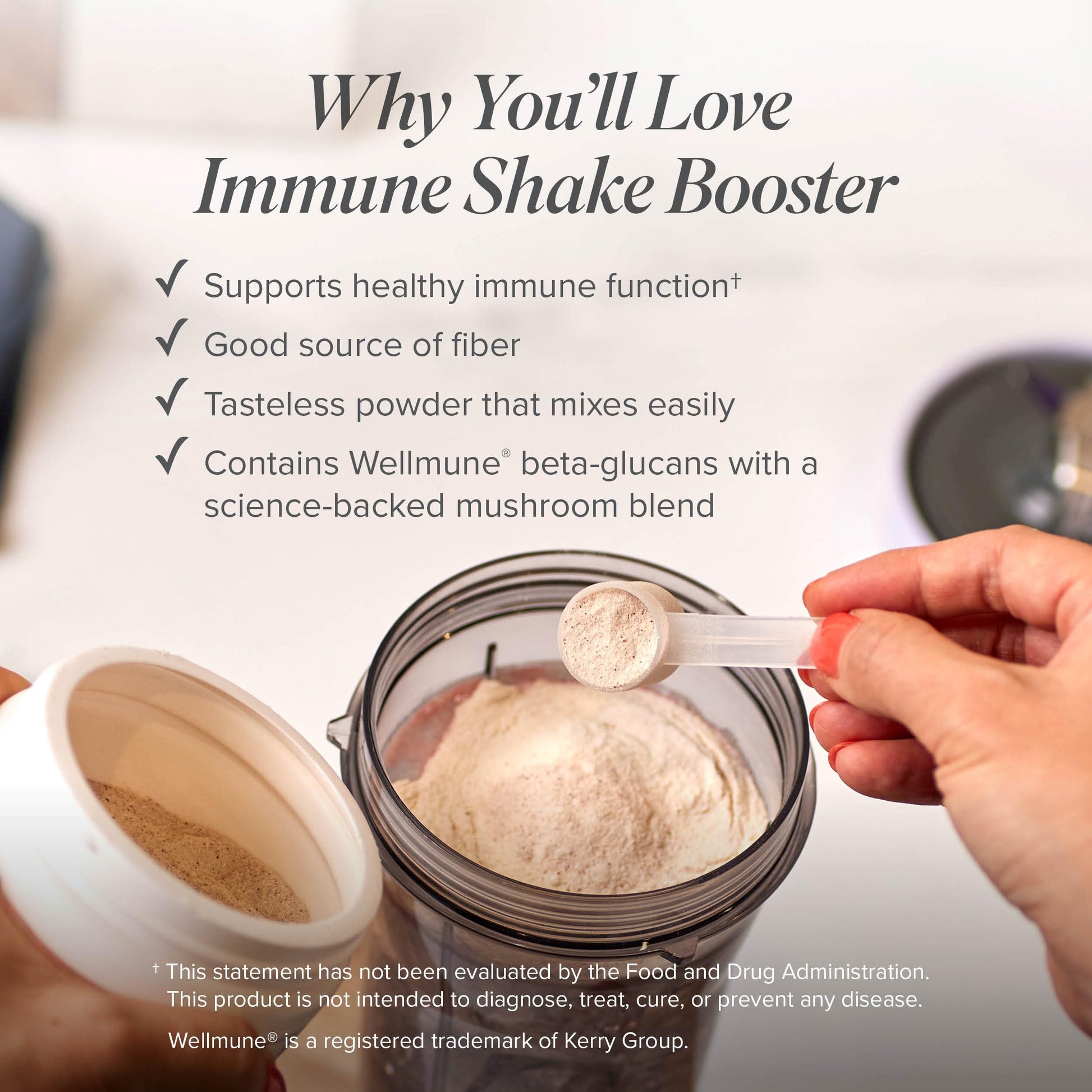 Isagenix Immune Shake Booster - Supports Healthy Immune Function with Wellmune® Beta-Glucans & Mushroom Blend - Unflavored Powder for Easy Mixing - Good Source of Fiber - No Artificial Ingredients Isagenix uk supplements