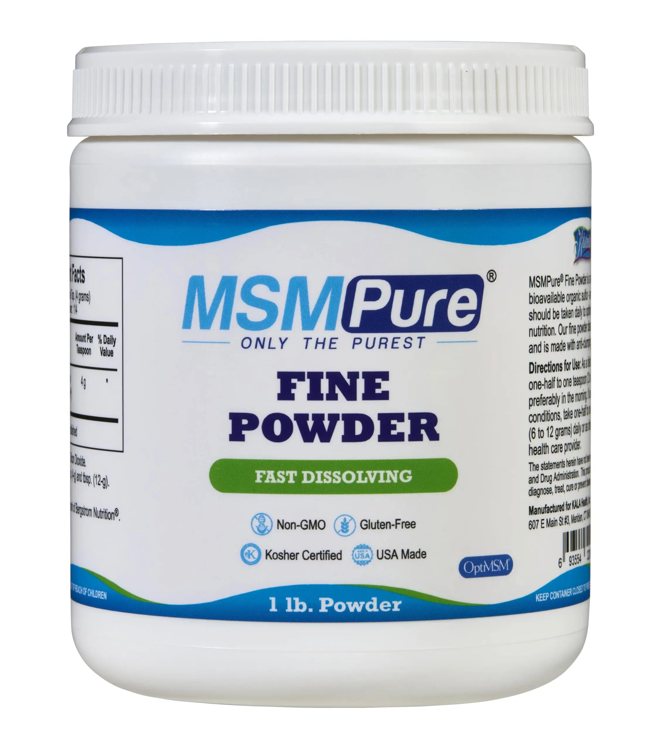 KALA HEALTH MSMPure Fine Powder 1lb and Muscle & Joint Cream 2oz Bundle KALA HEALTH uk supplements