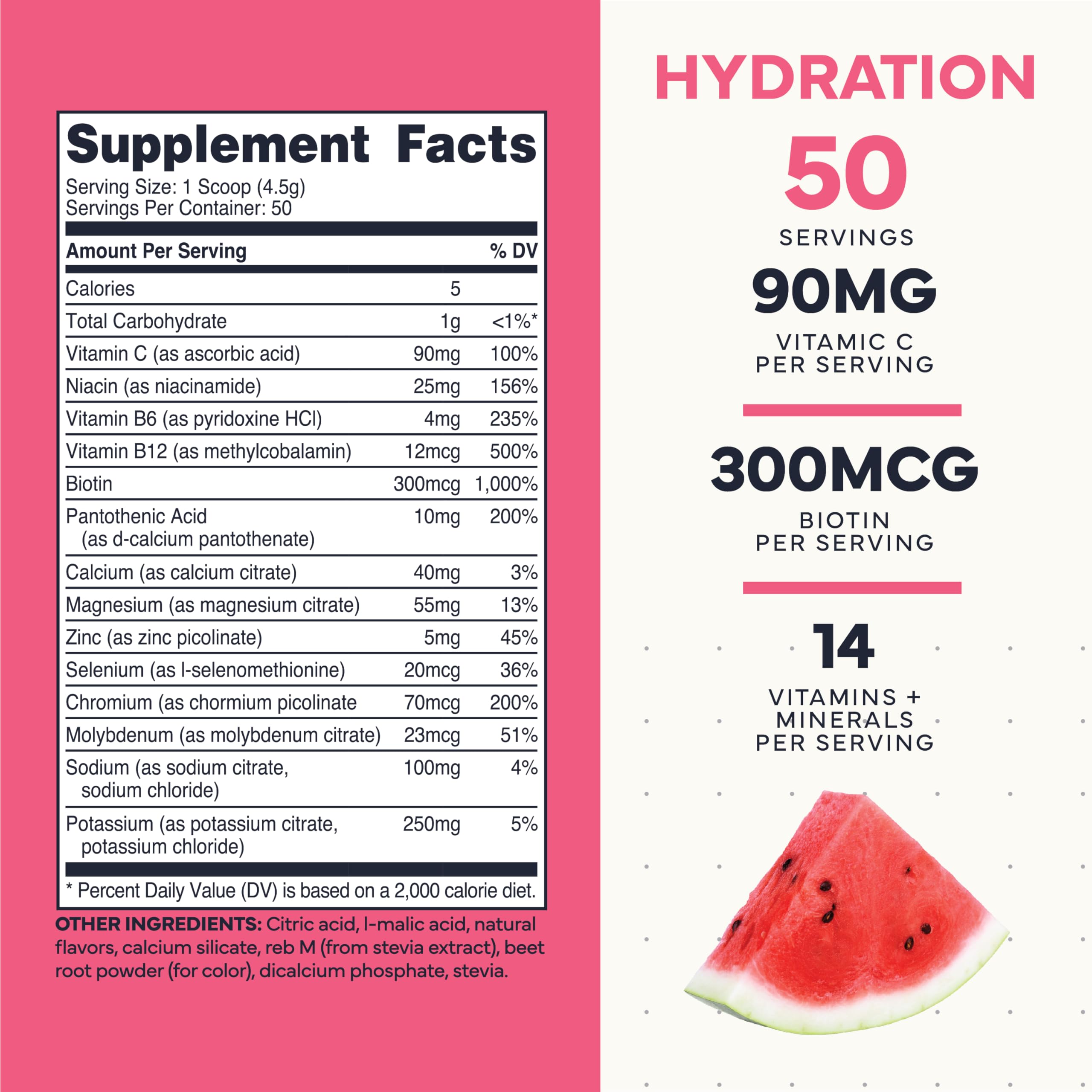 Type Zero Clean Electrolytes Hydration Powder Drink Mix + 14 Essential Vitamins & Minerals - Sugar Free, Zero Artificial Ingredients - Watermelon Flavor, 50 Servings Type Zero uk supplements