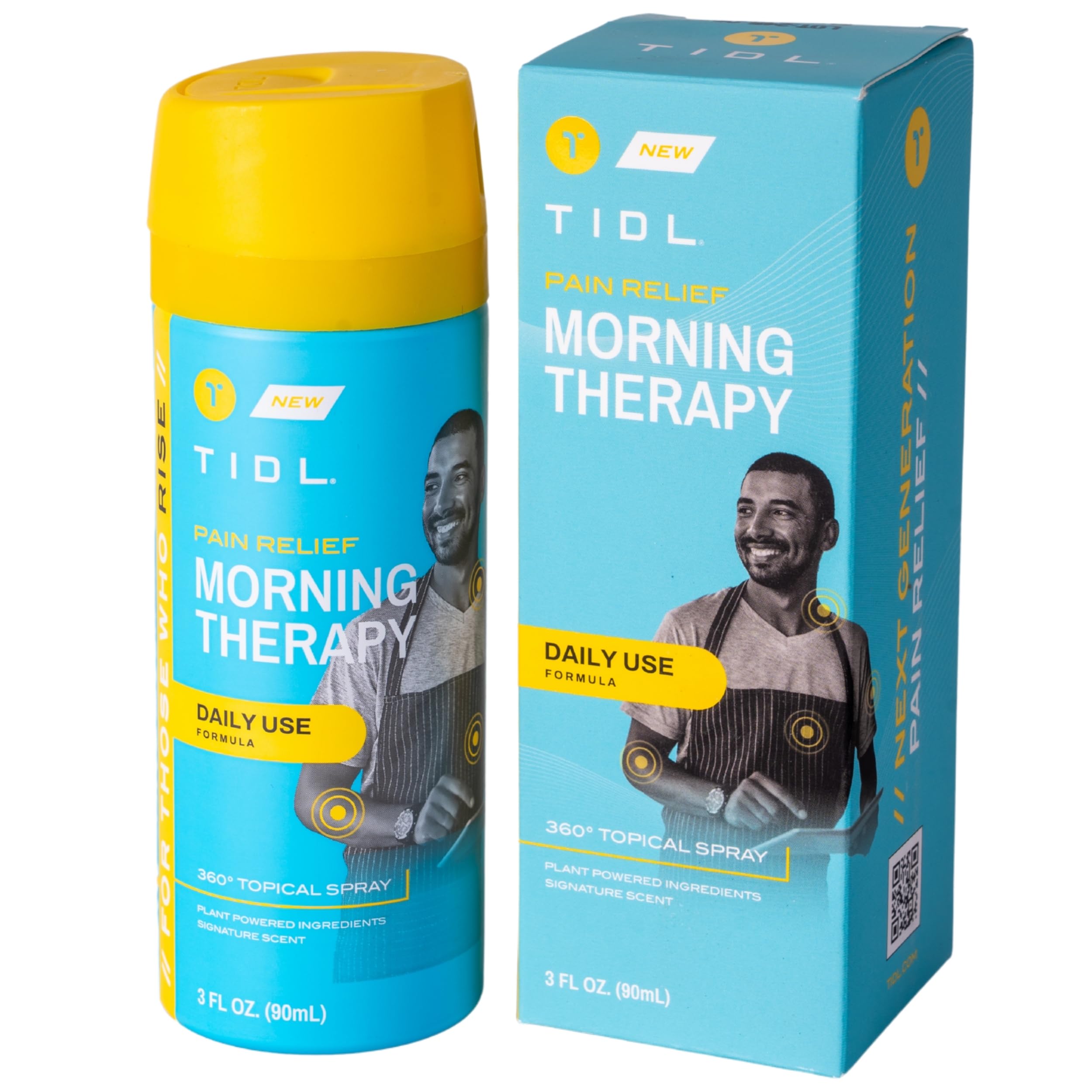 TIDL Pain Relief Spray, 3 Oz, Refreshing Morning Therapy for Muscle, Joint & Neck Pain Relief, Energizing, Plant-Based Menthol & Camphor Pain Reliever, Quick Drying Formula TIDL uk supplements