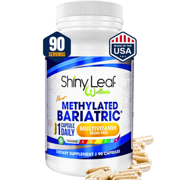 Shiny Leaf Methylated Bariatric Multivitamin Without Iron – Vitamins for Gastric Bypass & Sleeve, 1 Daily Capsule W Methylated Folate, B12, A, C, D, K Shiny Leaf uk supplements