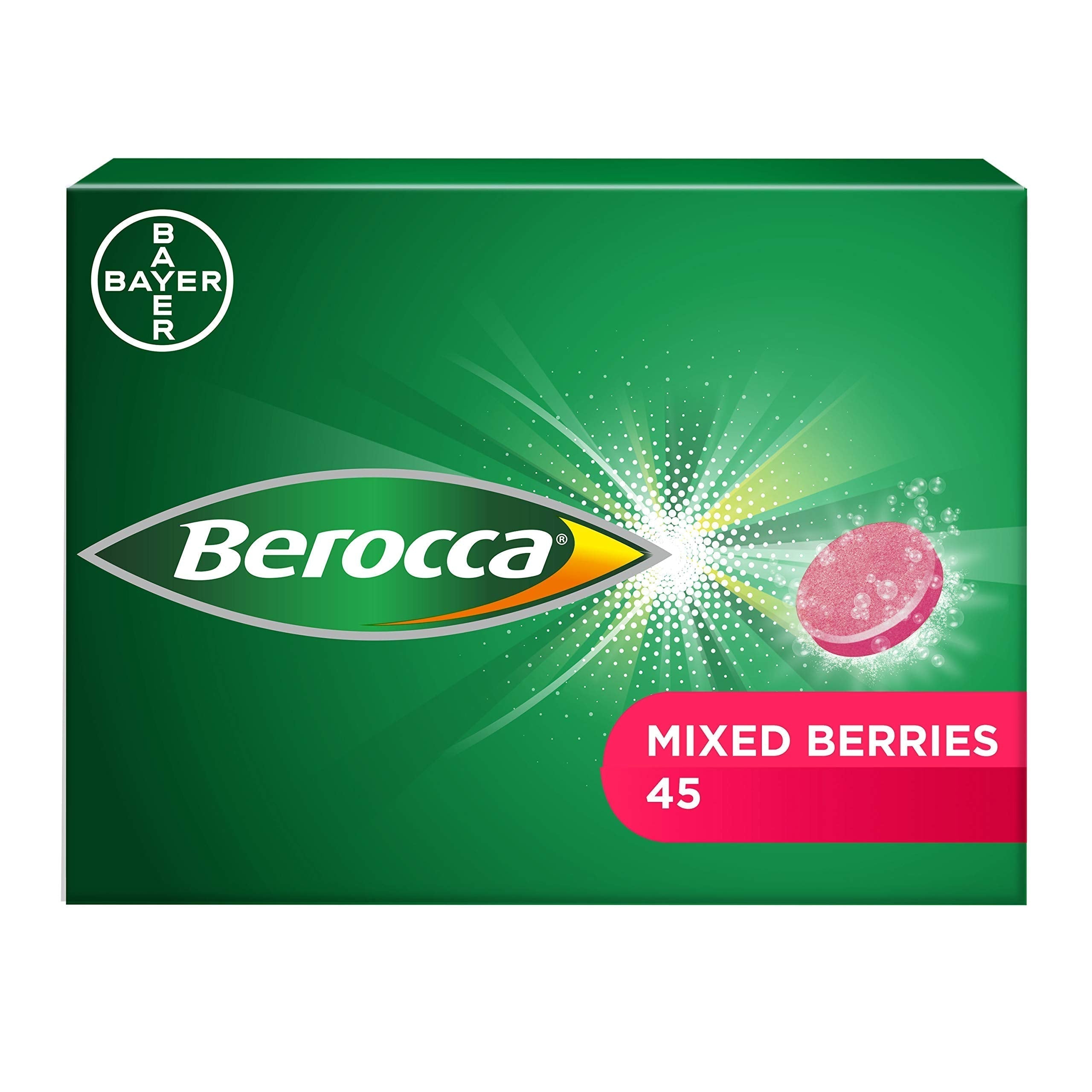 Berocca Vitamin C Effervescent Tablets, with Magnesium, Vitamin B12 and Vitamin B Berocca uk supplements