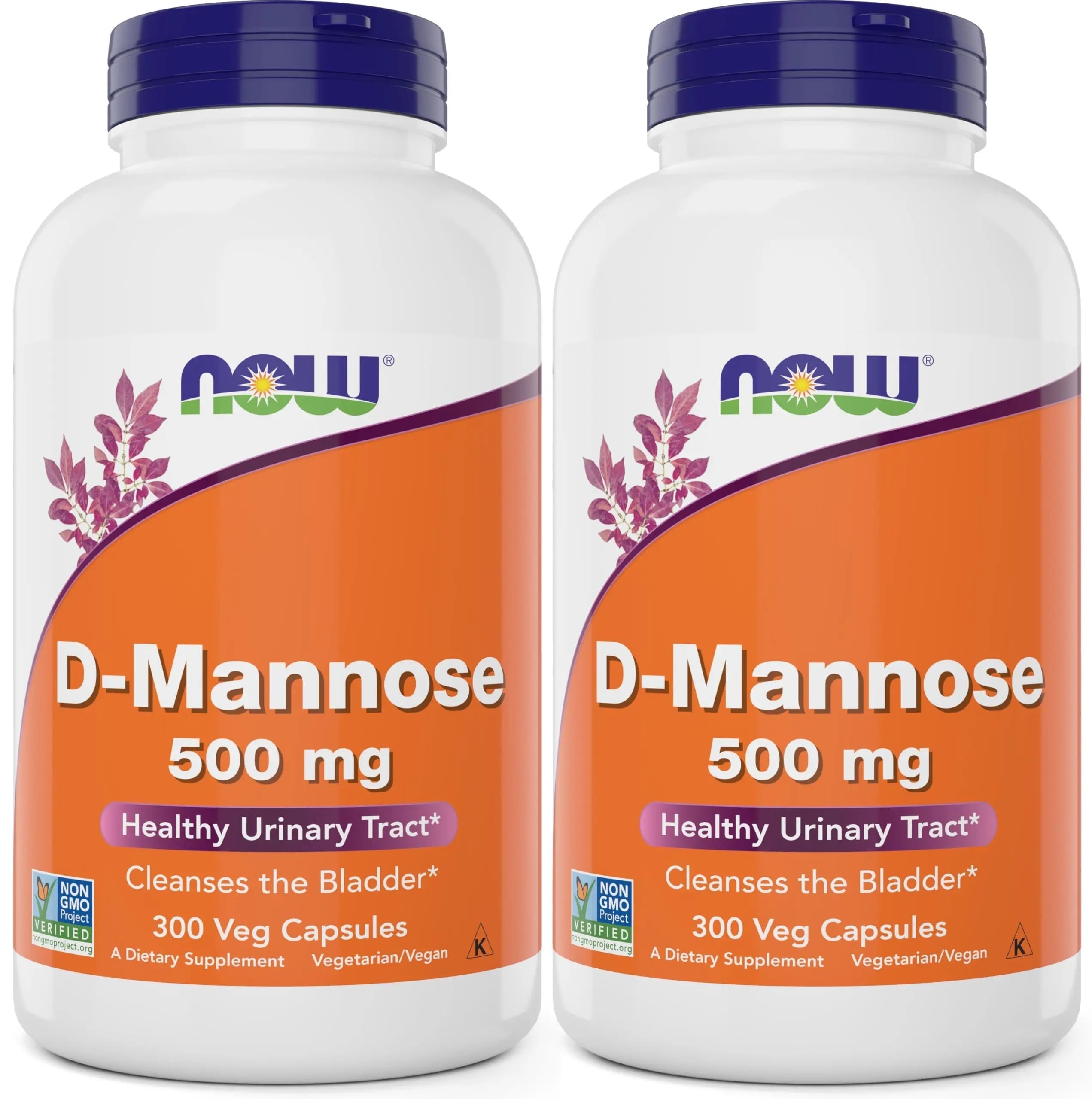 Now D-Mannose 500 mg, 300 Capsules (Pack of 2) - Vegan Non GMO Supplement for Women and Men - Supports Healthy Urinary Tract, Cleanses The Bladder NOW Foods uk supplements