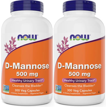 Now D-Mannose 500 mg, 300 Capsules (Pack of 2) - Vegan Non GMO Supplement for Women and Men - Supports Healthy Urinary Tract, Cleanses The Bladder NOW Foods uk supplements