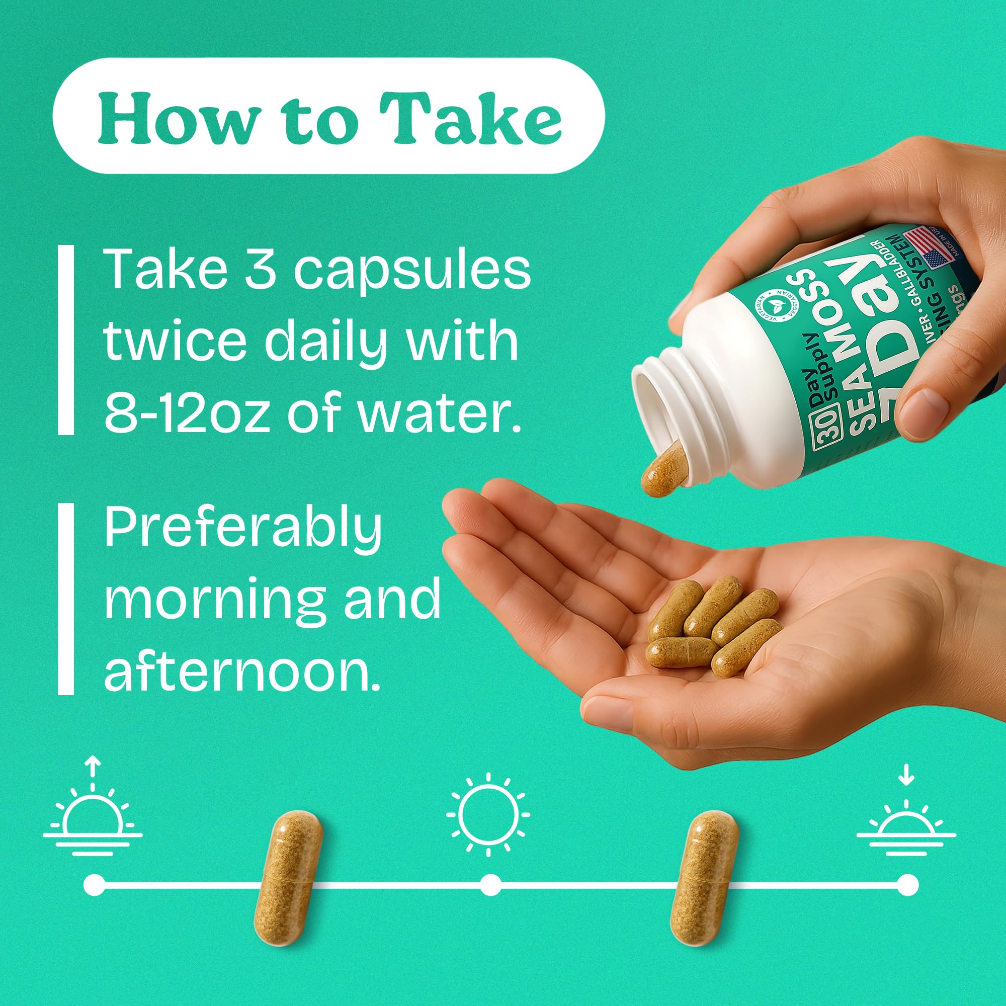 Atlantic Naturals Sea Moss Capsules – 7 Day Herbal Blend for Liver & Gallbladder Wellness – with Dandelion Root, Milk Thistle, Burdock Root, Red Clover & Chanca Piedra – 180 Count Sea Moss Capsules Atlantic Naturals uk supplements