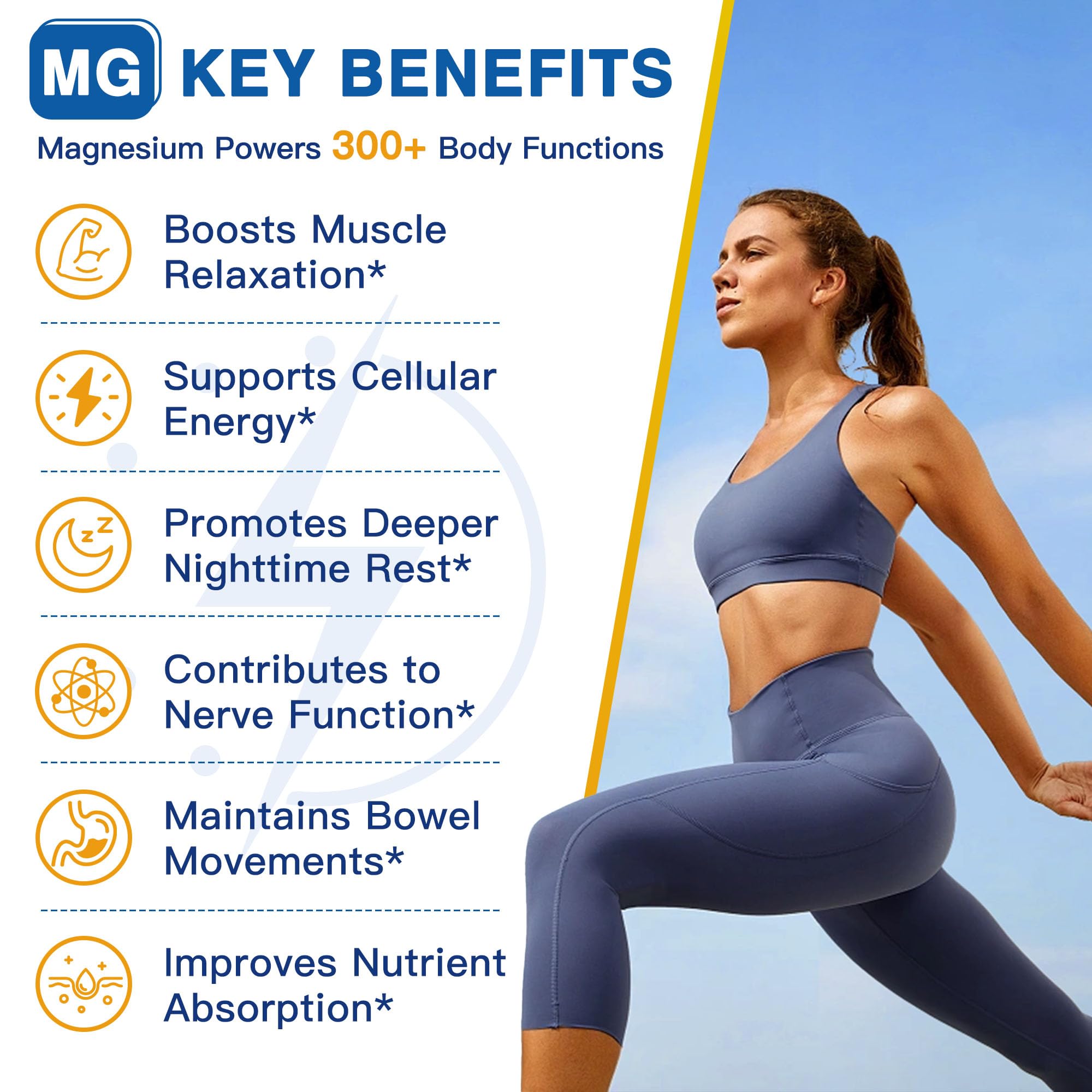 Magnesium Complex 500mg, Magnesium Glycinate, Malate & Citrate - High Absorption Chelated Triple Magnesium Supplement with Zinc, Vitamin D3 for Muscle, Nerve, Bone & Immune Support, Vegan 120 Capsules NATURE TARGET uk supplements