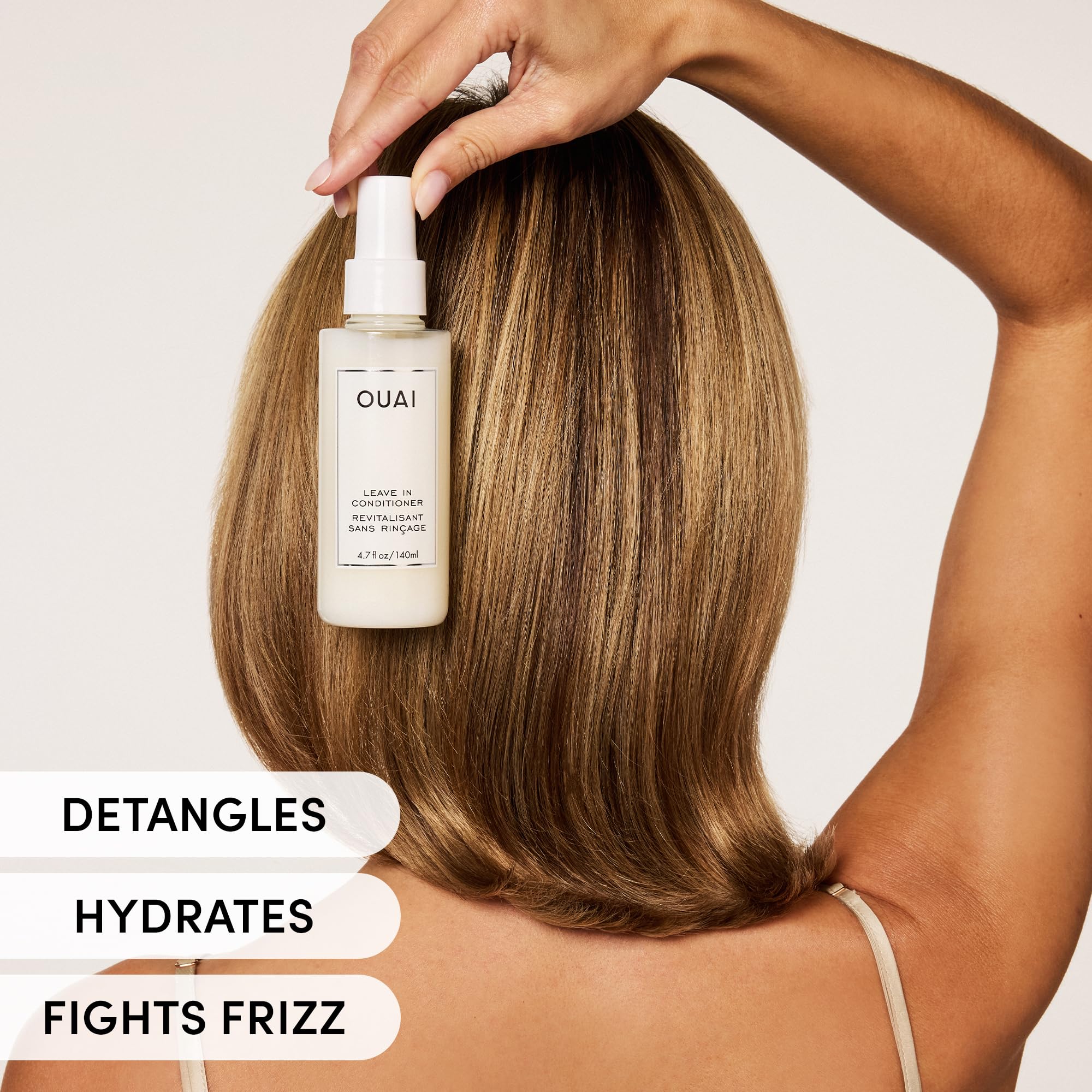 OUAI Leave In Conditioner & Heat Protectant for Hair - Prep Hair for Styling or Use as Detangling Spray to Fight Frizz & Flyaways - No Parabens, Sulfates or Phthalates (4.7 oz) OUAI uk supplements