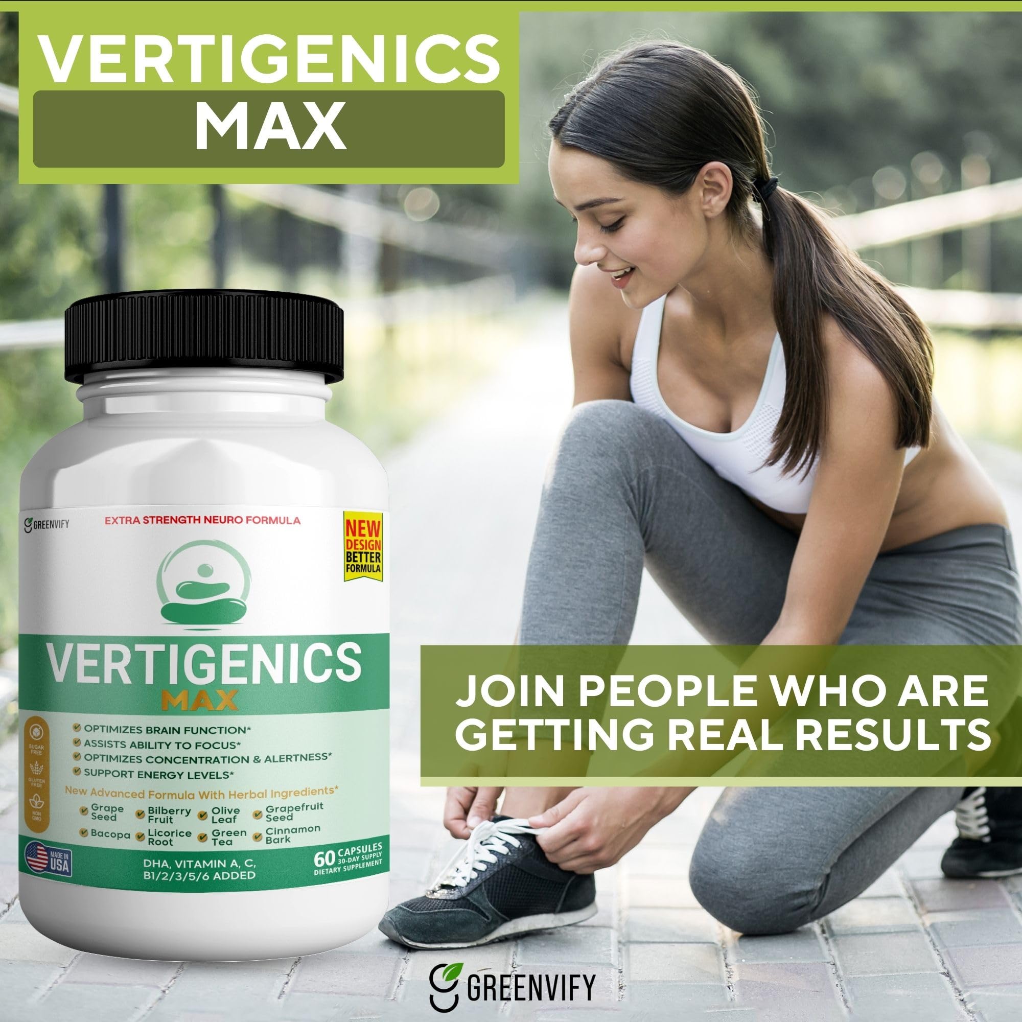 Vertigenics Max – Brain & Focus Support Supplement – Extra Strength Neuro Formula with Vitamins, Minerals & Herbal Blend – Supports Clarity, Alertness & Energy – 60 Capsules (1) Vertigenics uk supplements