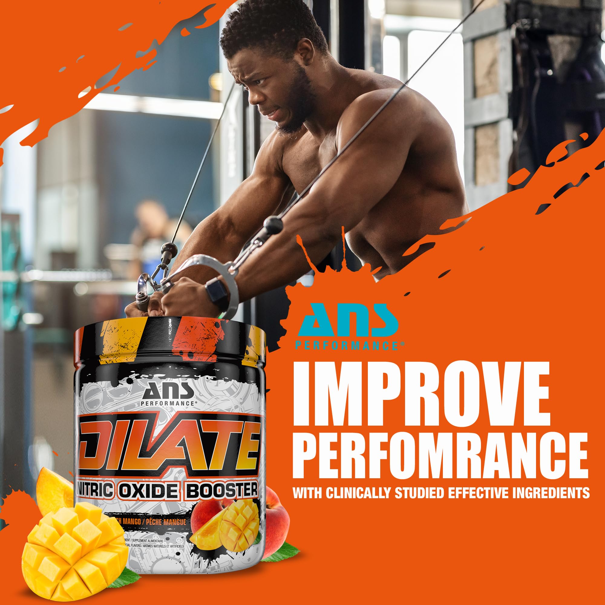 ANS Performance Dilate Pump PreWorkout Powder - Dietary Supplement - Maximizes ANS Performance uk supplements