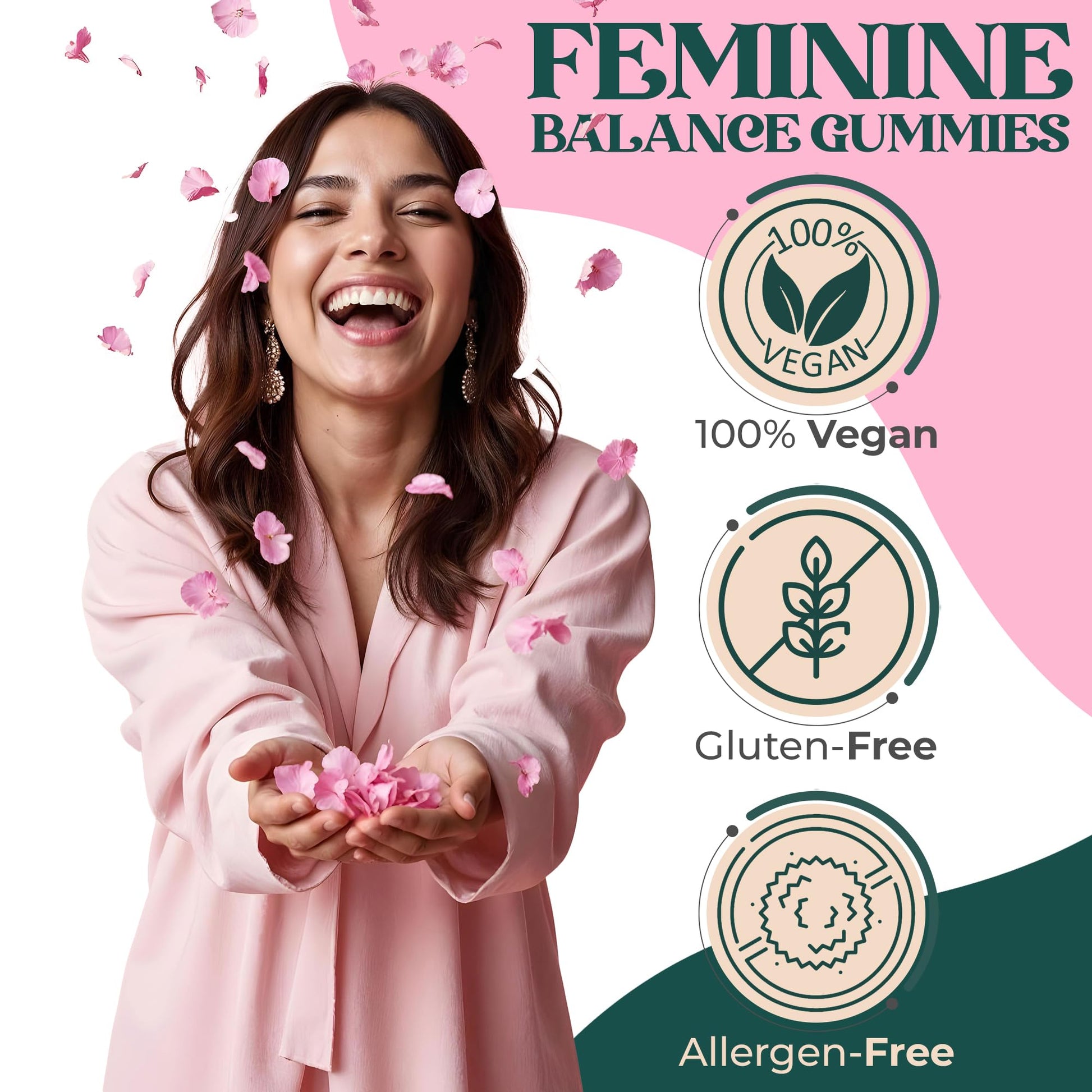 ORGANIC UPLIFT Premium Feminine Balance Gummies - for Women’s Health & Wellness - Immune Support - Vegan, Gluten-Free - Hawaiian Pineapple - 90 Gummies - 45 Servings ORGANIC UPLIFT uk supplements
