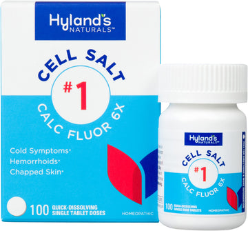 Hyland's Cell Salt No. 1 Calc Fluor 6X Tablets, Natural Relief of Colds, Hemorrhoids and Chapped Skin, Quick Dissolving Tablets, 100 Count Hyland's uk supplements