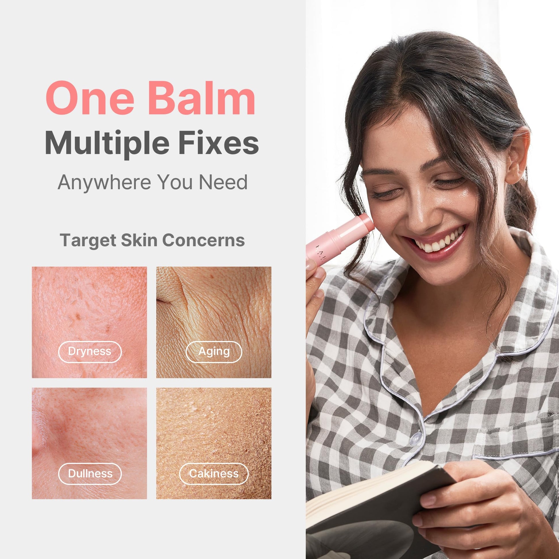 KAHI Wrinkle Bounce Multi Balm Stick | PDRN Collagen Wrinkle Stick | Korean Skin Care |All-in-One Hydrating Lip Balm Eye Cream Neck Cream Make Up Base & Face Mist Moisture Balm KAHI uk supplements