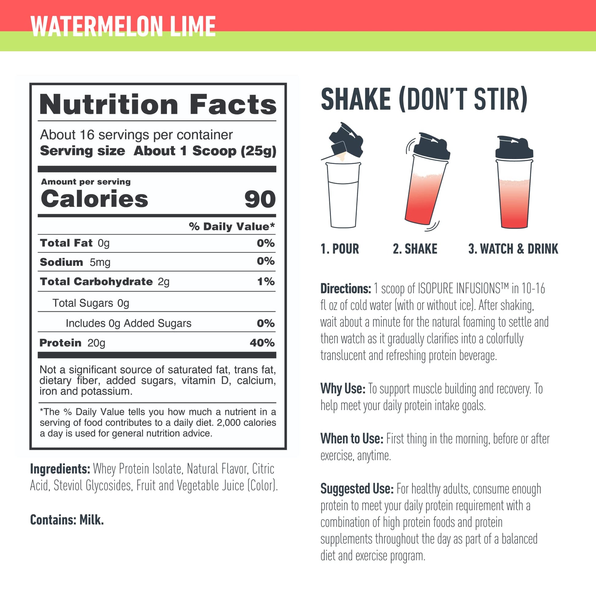 Isopure Protein Powder, Clear Whey Isolate Protein, Post Workout Recovery Drink Mix Isopure uk supplements