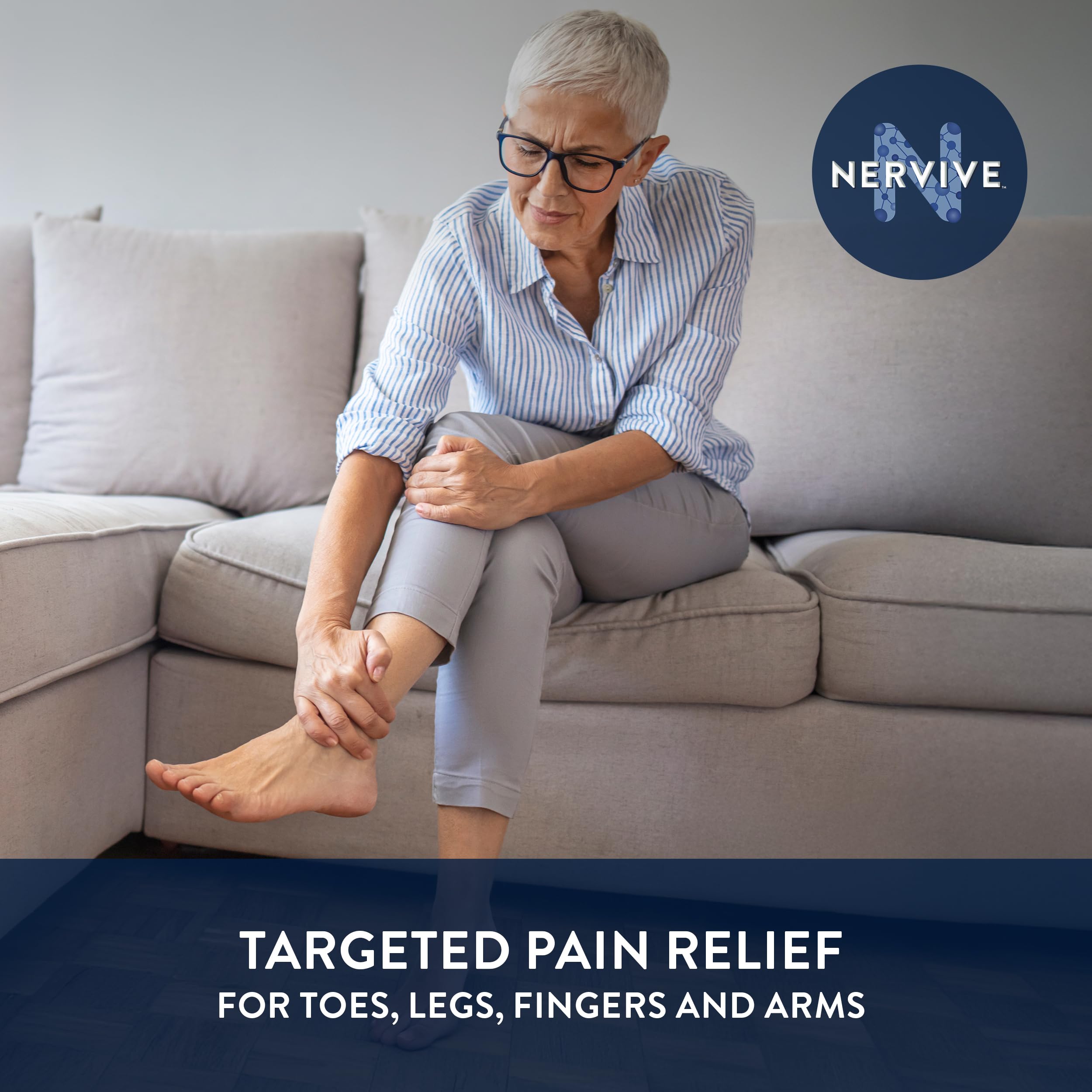 Nervive Pain Relieving Spray, Lidocaine Spray, Nervive Pain Relief, Lidocaine Topical, Foot Pain, Leg Pain, Hand Pain, Max Strength Formula, for Hard to Reach Areas, 4.5oz Nervive uk supplements