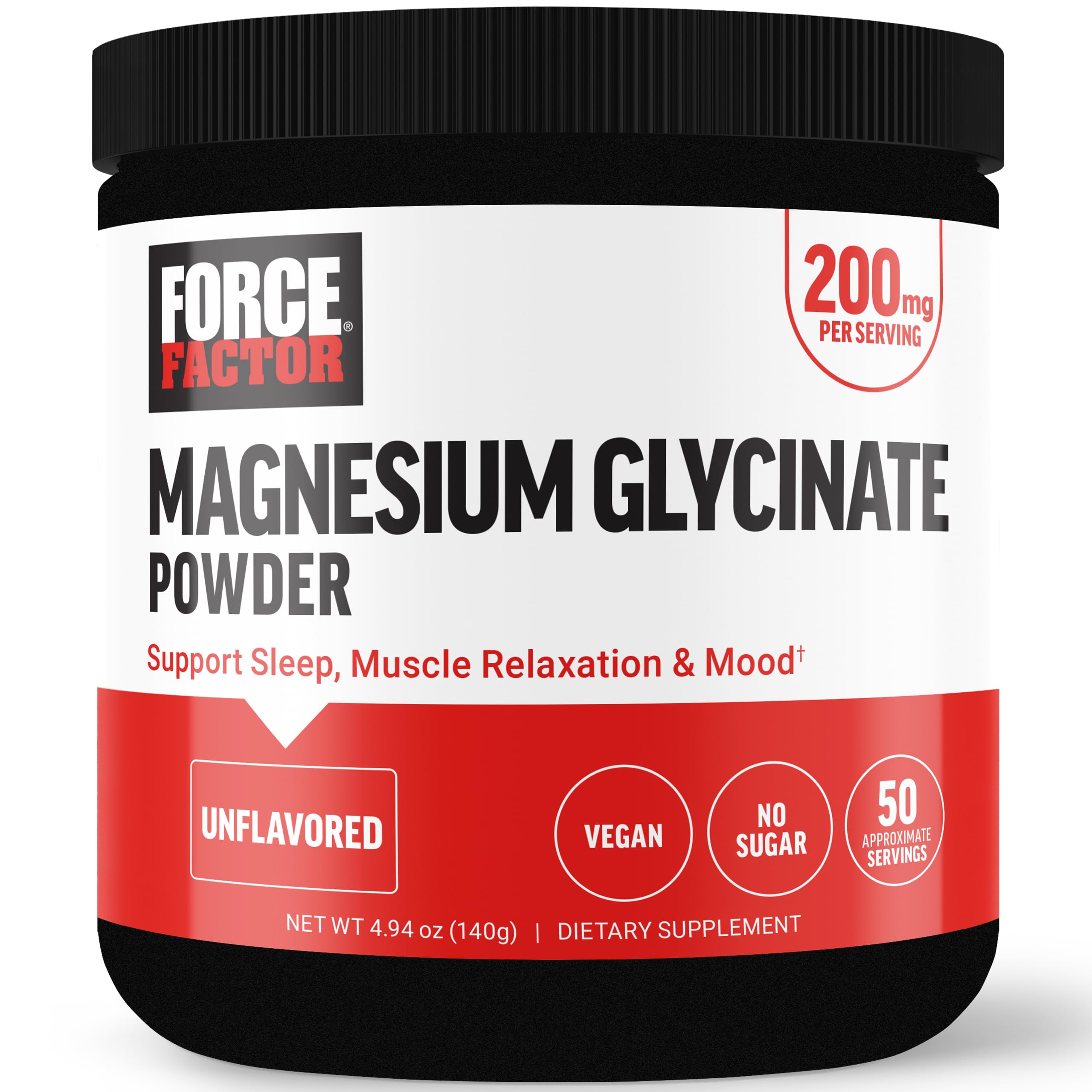 Force Factor Magnesium Glycinate 200mg, Magnesium Supplement for Women and Men to Support Sleep, Muscle Relaxation, and Mood, High Absorption, Vegan, 50 Servings Force Factor uk supplements