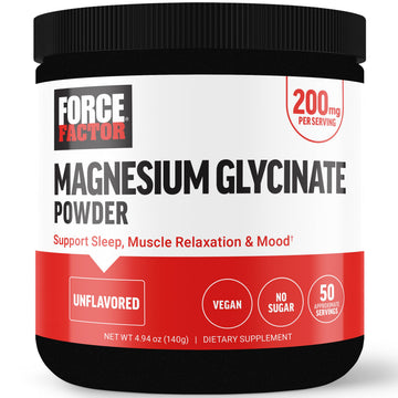 Force Factor Magnesium Glycinate 200mg, Magnesium Supplement for Women and Men to Support Sleep, Muscle Relaxation, and Mood, High Absorption, Vegan, 50 Servings Force Factor uk supplements