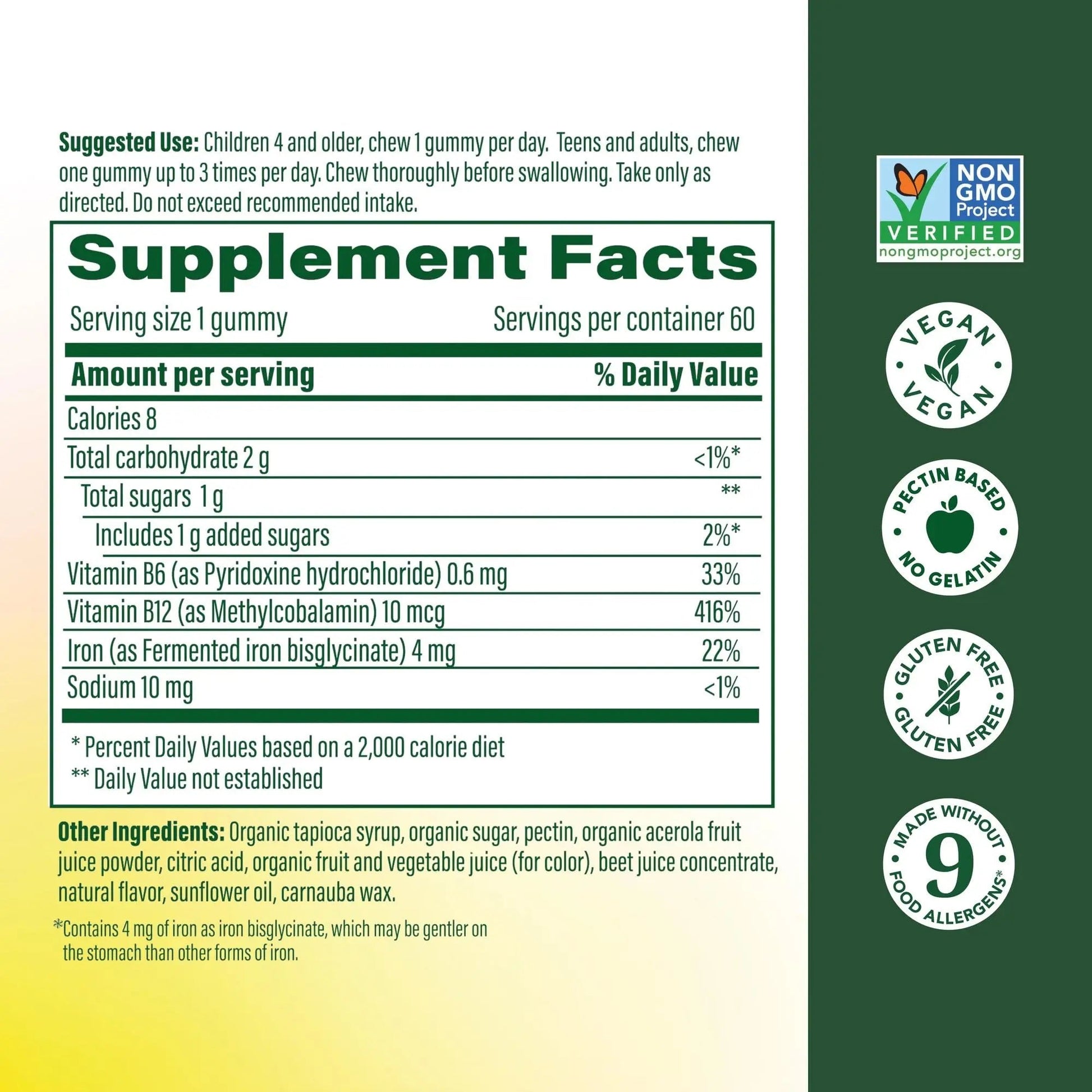 Megafood Iron Energy Gummies, Iron Supplement for Women, Men, Teens & Kids with Vitamin B12 & B6, Vitamins MegaFood uk supplements