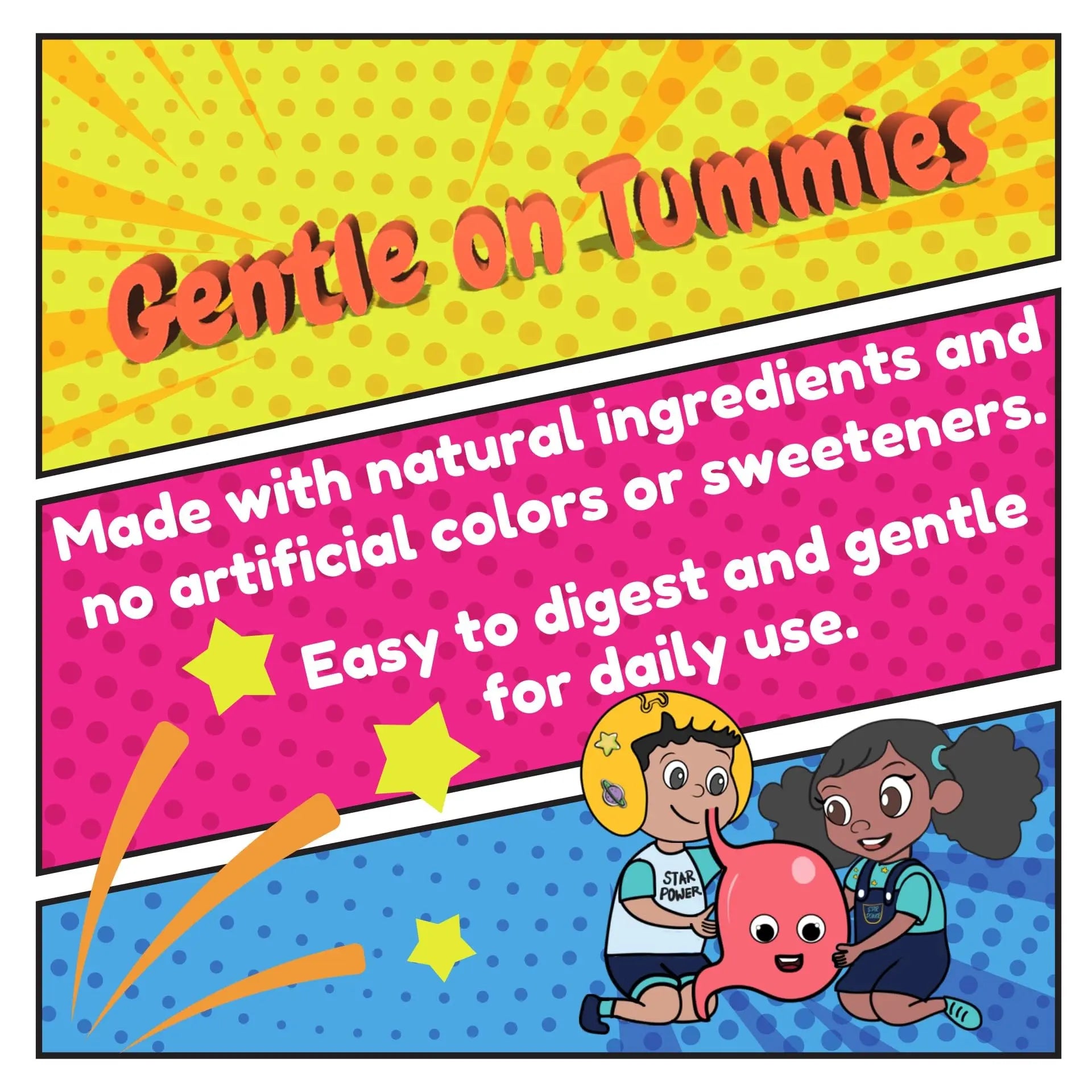 Stars Kids Multivitamin Gummies with Omega 3, Vitamins for Kids with A, B, C, D, Plant Based Multi Vitamins for Children, Manganese Vitastars uk supplements