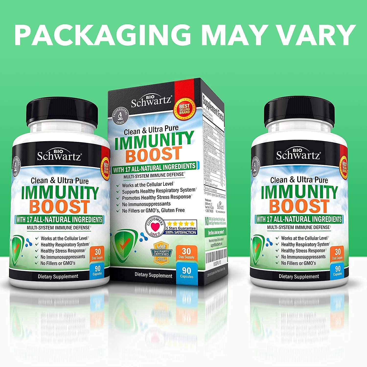 Immune Support Supplement with Vitamin C 1000mg Zinc Elderberry Extract Ginger BioSchwartz uk supplements