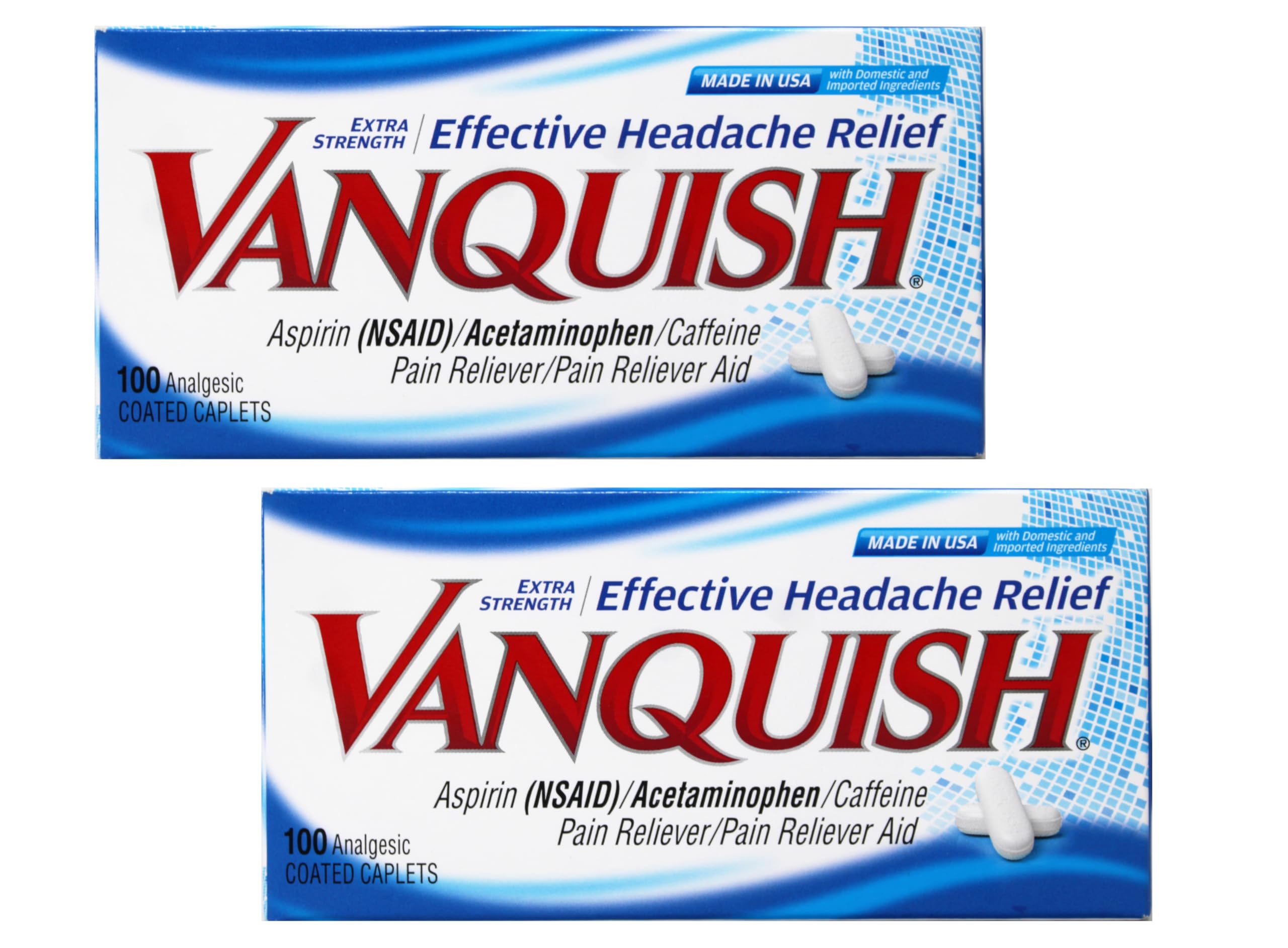 Vanquish Pain Reliever, 100 Count (Pack of 2) Vanquish uk supplements