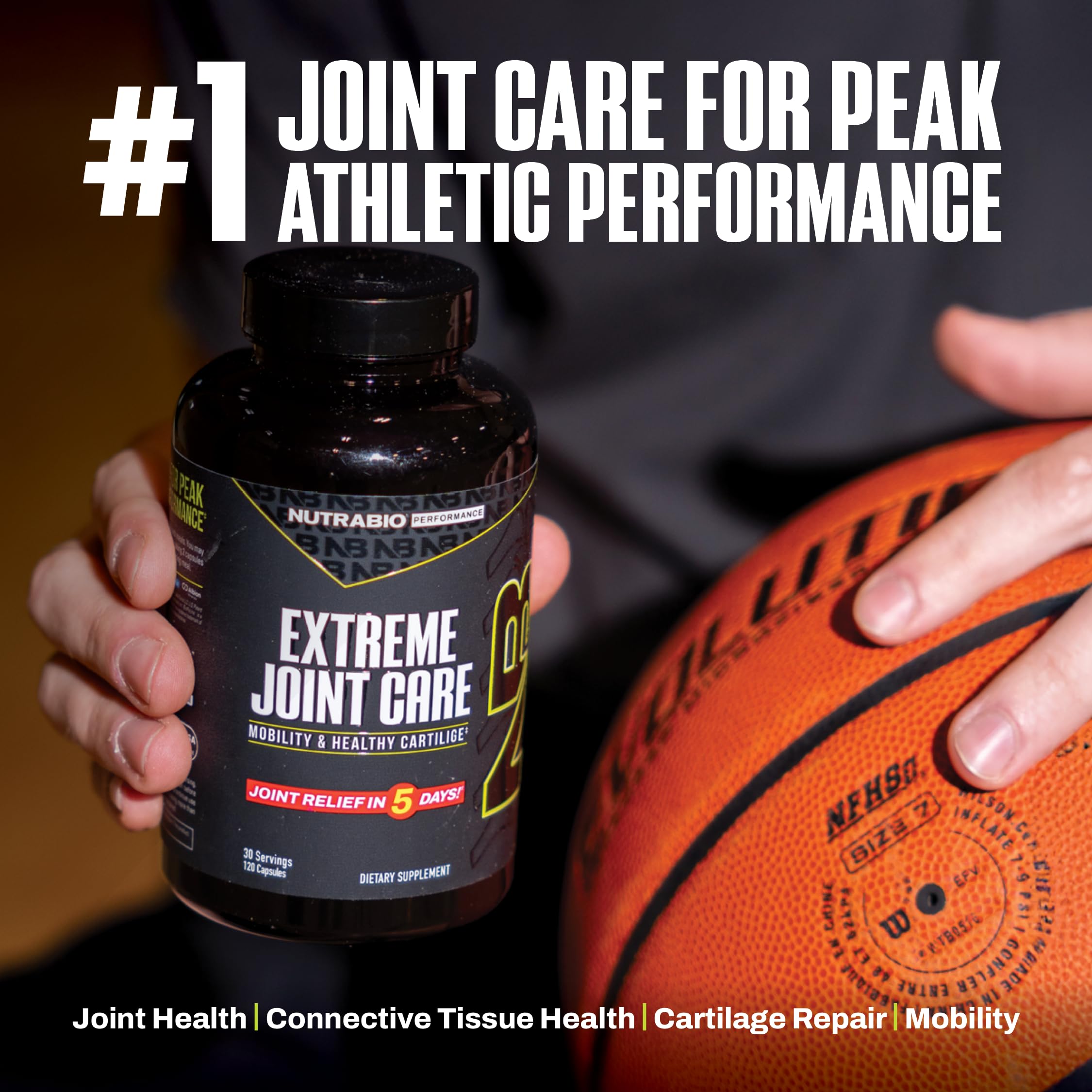 NutraBio Extreme Joint Care - Joint Support Supplement - Joint Health Supplement, Supports Joints, Mobility, and Cartilage - 120 Capsules NutraBio uk supplements