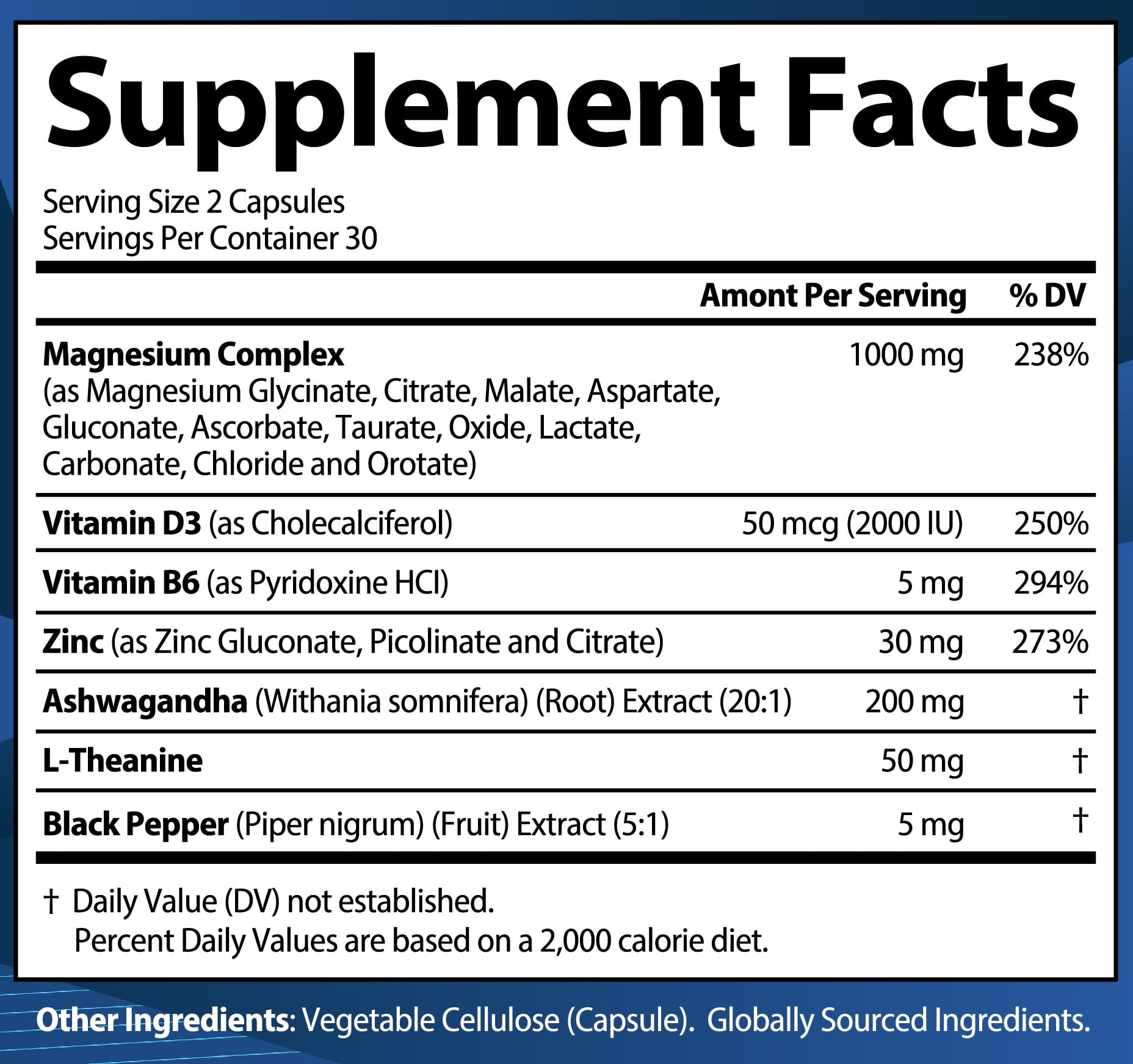 1000mg Magnesium Complex for Women and Men, 12 in 1 Magnesium Supplement with Ashwagandha, Zinc, D3, L-theanine. Easy to Swallow, High Absorption, Sleep Support & Stress Relief (60 Capsules) StrongVit uk supplements