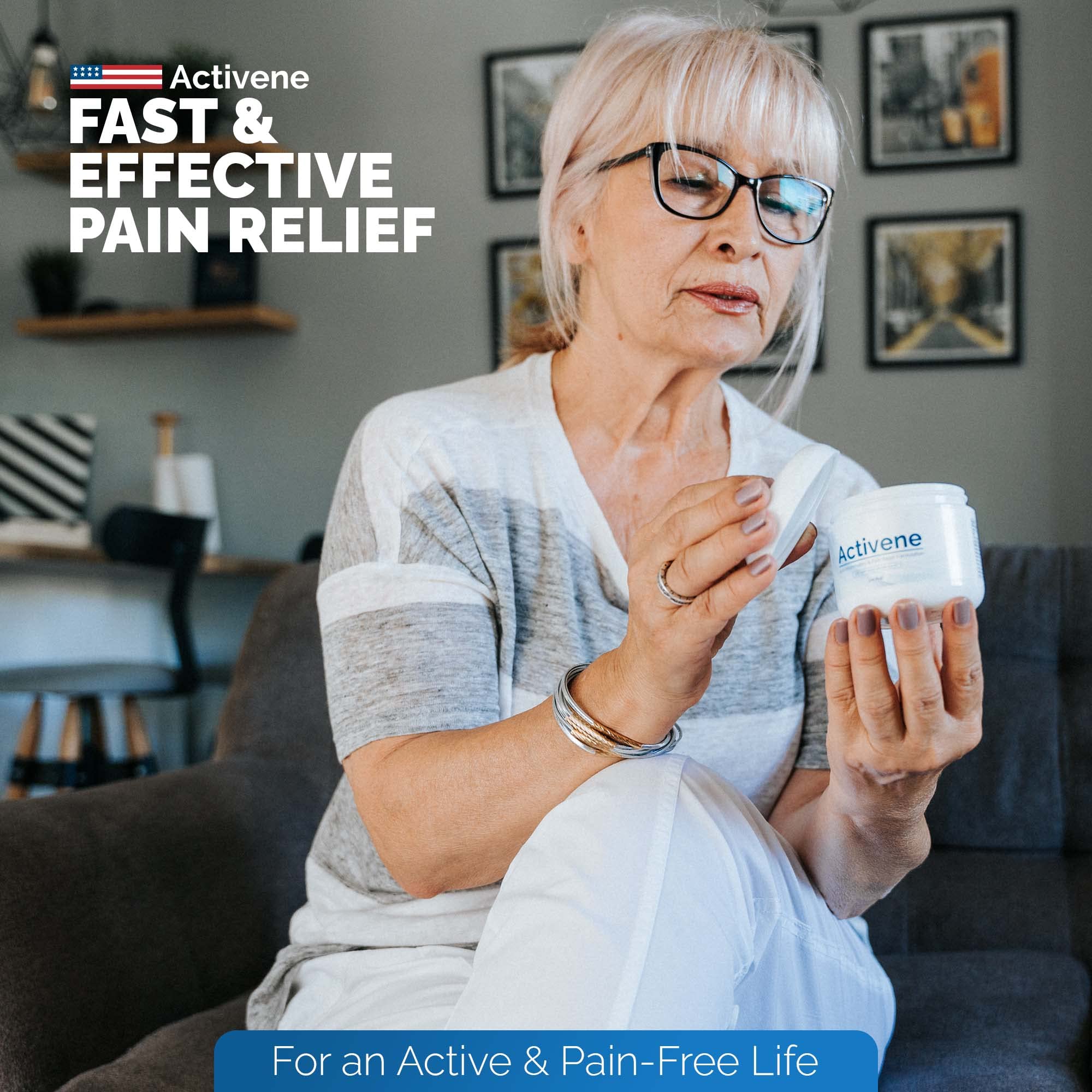 Activene Pain Relief Cream - Anti Inflammatory formulation with Powerful Arnica, Menthol & MSM for Joints, Tendons & Muscles. Chosen by Sufferers of Arthritis, Knee, Shoulder, Neck, Back & Other Pains Activene uk supplements