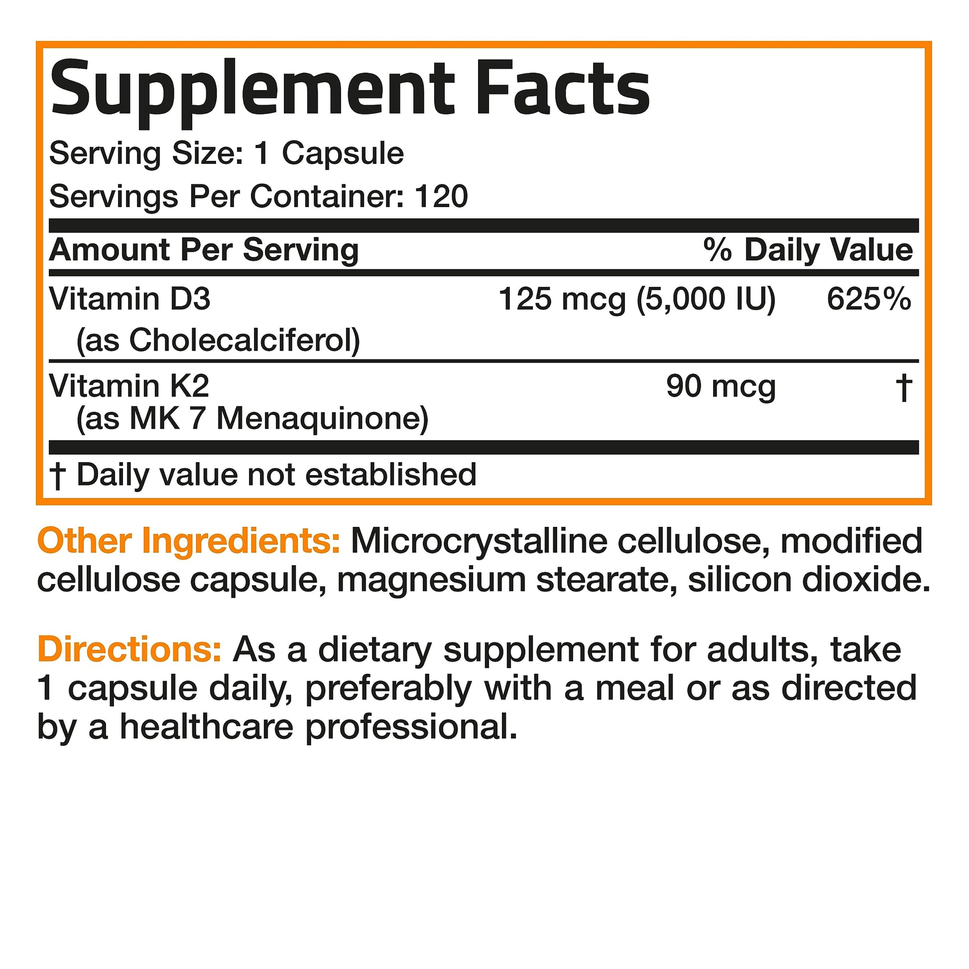Bronson Vitamin K2 (MK7) with D3 Supplement Non-GMO Formula 5000 IU Vitamin Bronson uk supplements