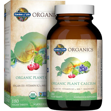 Garden of Life Calcium Supplement with Magnesium & Organic Vitamin D3 K2, Made from Whole Foods, Gluten-Free, 180 Count Garden of Life uk supplements