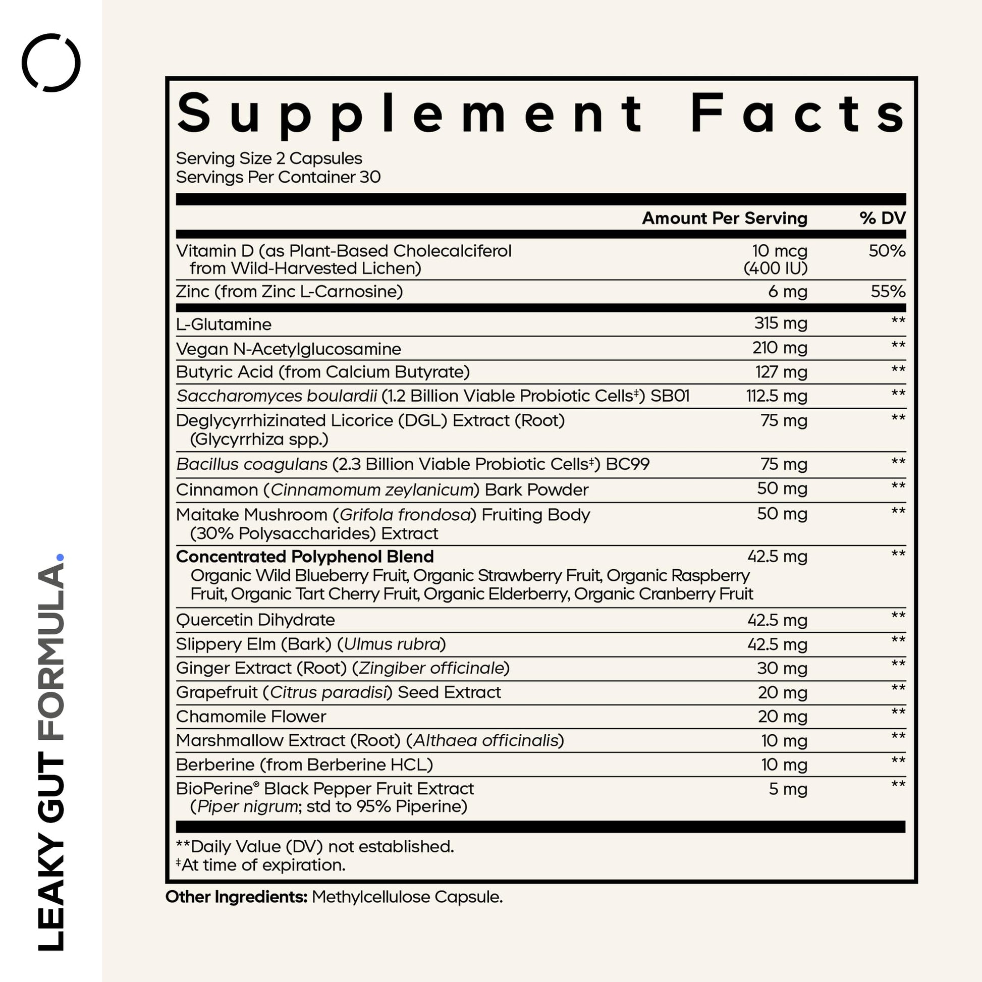 Codeage Leaky Gut Supplement, L-Glutamine, N-Acetylglucosamine, Probiotic, Butyric Acid, Polyphenols, Quercetin, DGL, Marshmallow Root, Berberine, BioPerine Codeage uk supplements