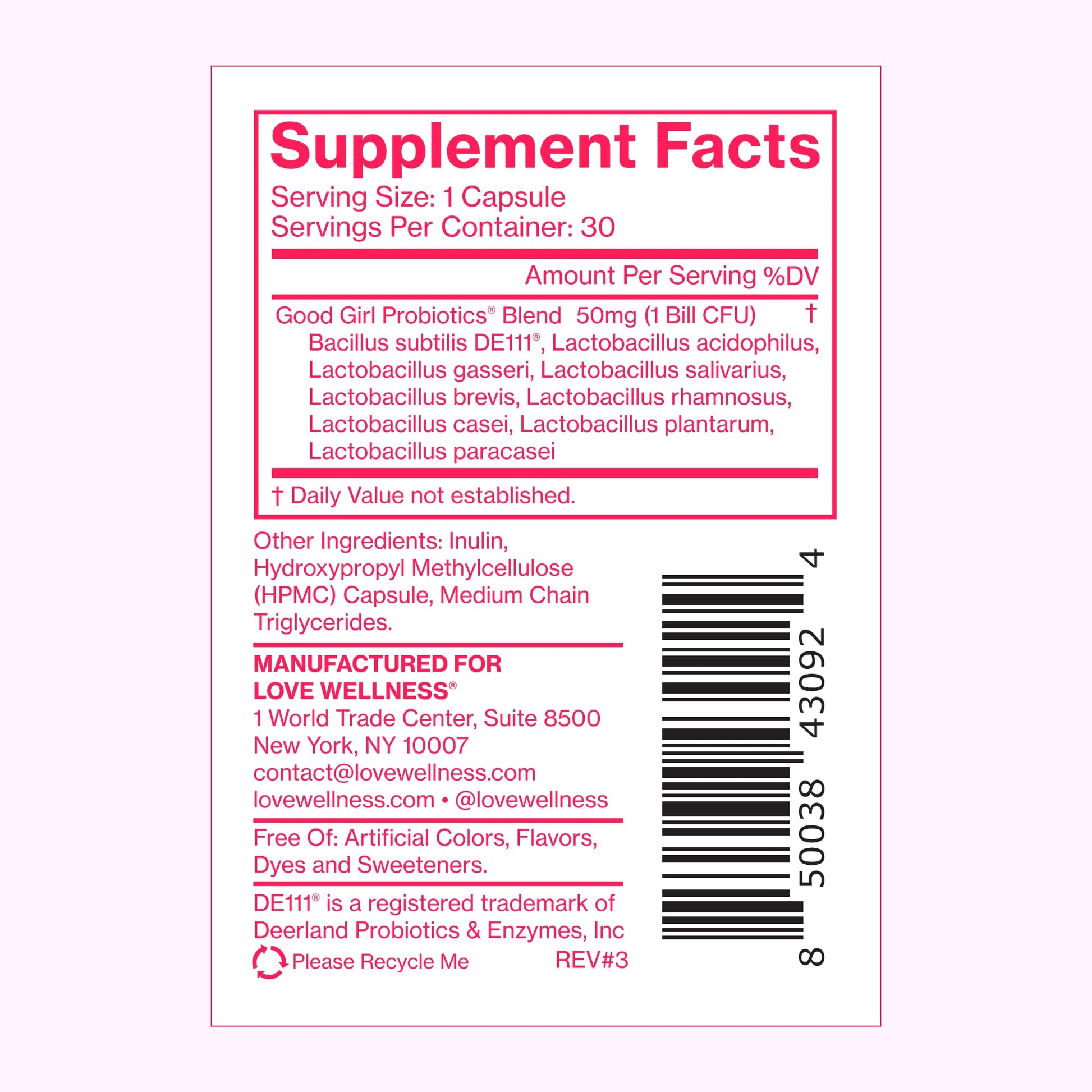 Love Wellness Good Girl Probiotics and Healthy V Vitamin | Womens Wellness Duo | Womens Probiotics Supplements for pH Balance and Vaginal Health Love Wellness uk supplements