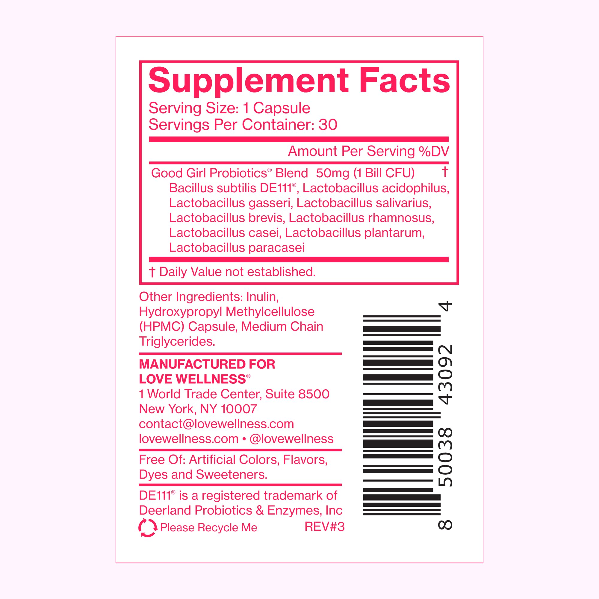 Love Wellness Good Girl Probiotics and Healthy V Vitamin | Womens Wellness Duo | Womens Probiotics Supplements for pH Balance and Vaginal Health Love Wellness uk supplements