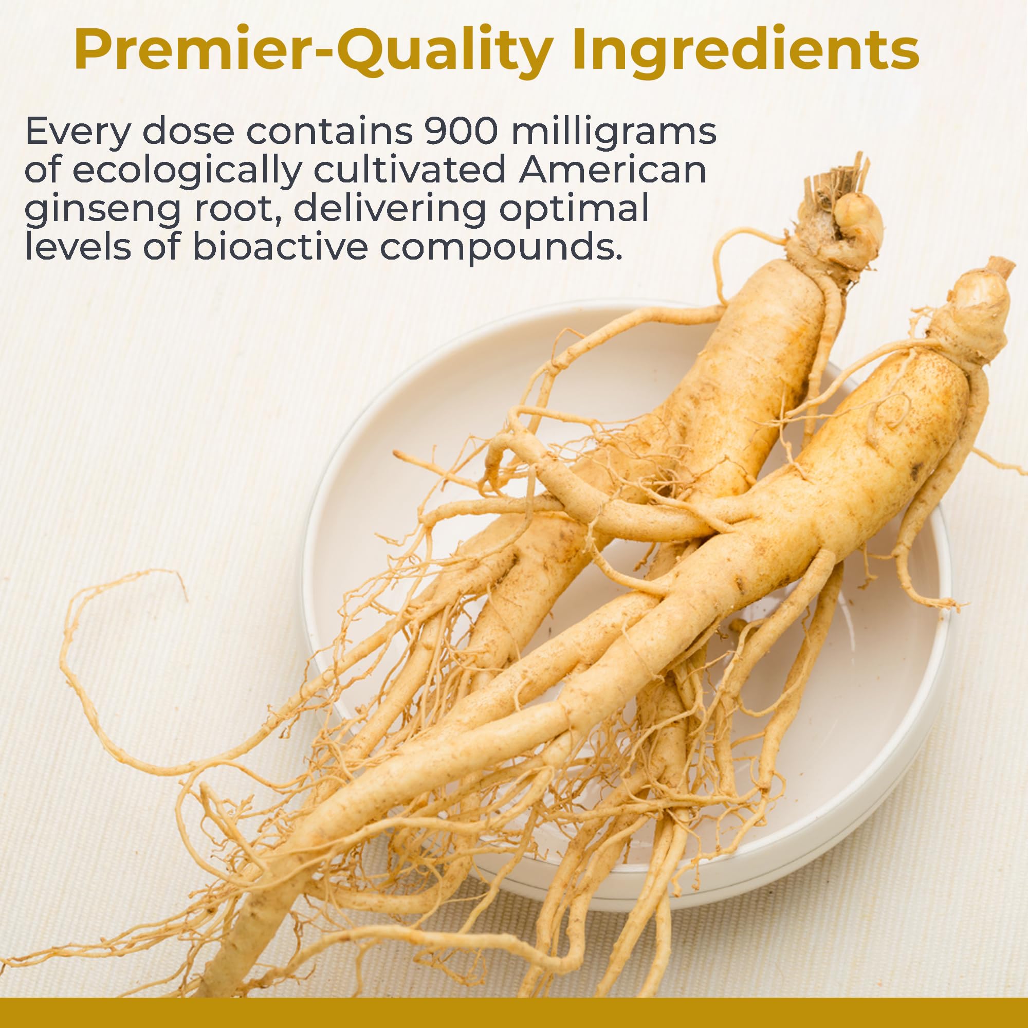 Premier Research Labs American Ginseng Supplement - American Ginseng Capsules, Herbal Ginseng Root Pills, North American Ginseng Herb Extract, Calming Energy Supplement - 60 Plant-Based Capsules Premier Research Labs uk supplements