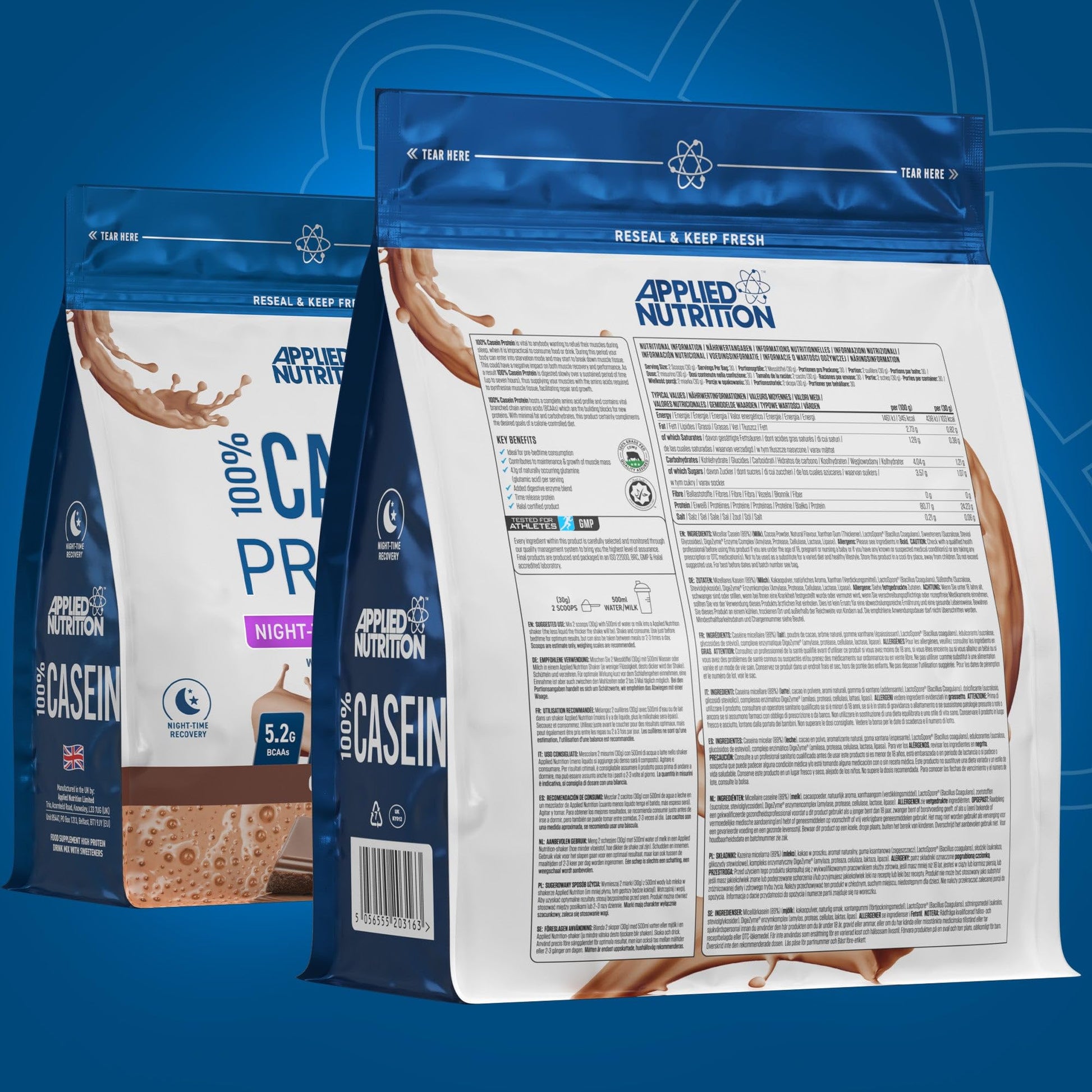 Applied Nutrition Casein Protein Powder - Micellar Casein Supplement, Slow Release Protein Applied Nutrition uk supplements